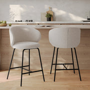 lot de 2 chaises de bar gris cecilia