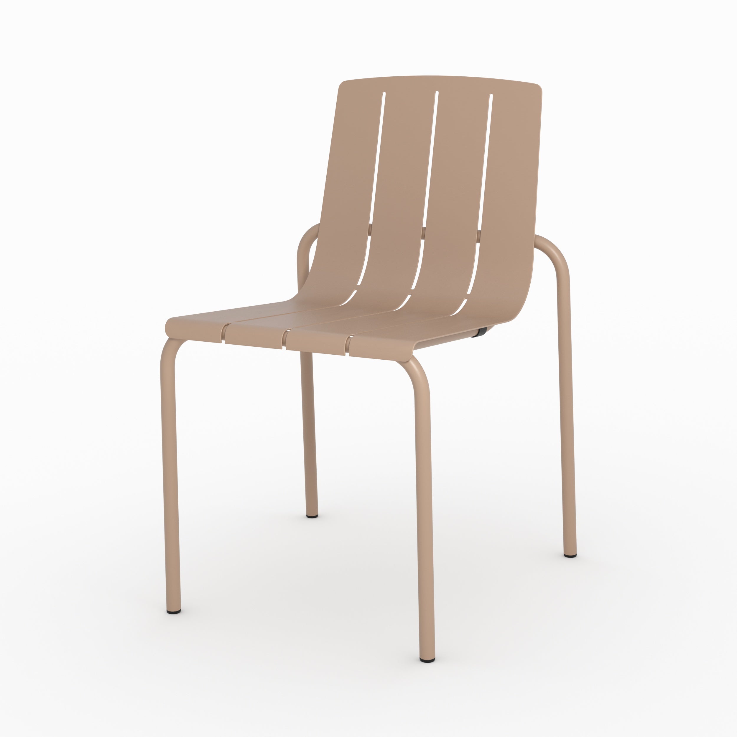 Lot de 2 chaises de jardin Suna en métal taupe