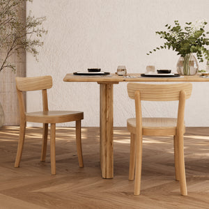 lot de 2 chaises en bois clair keno rdv deco