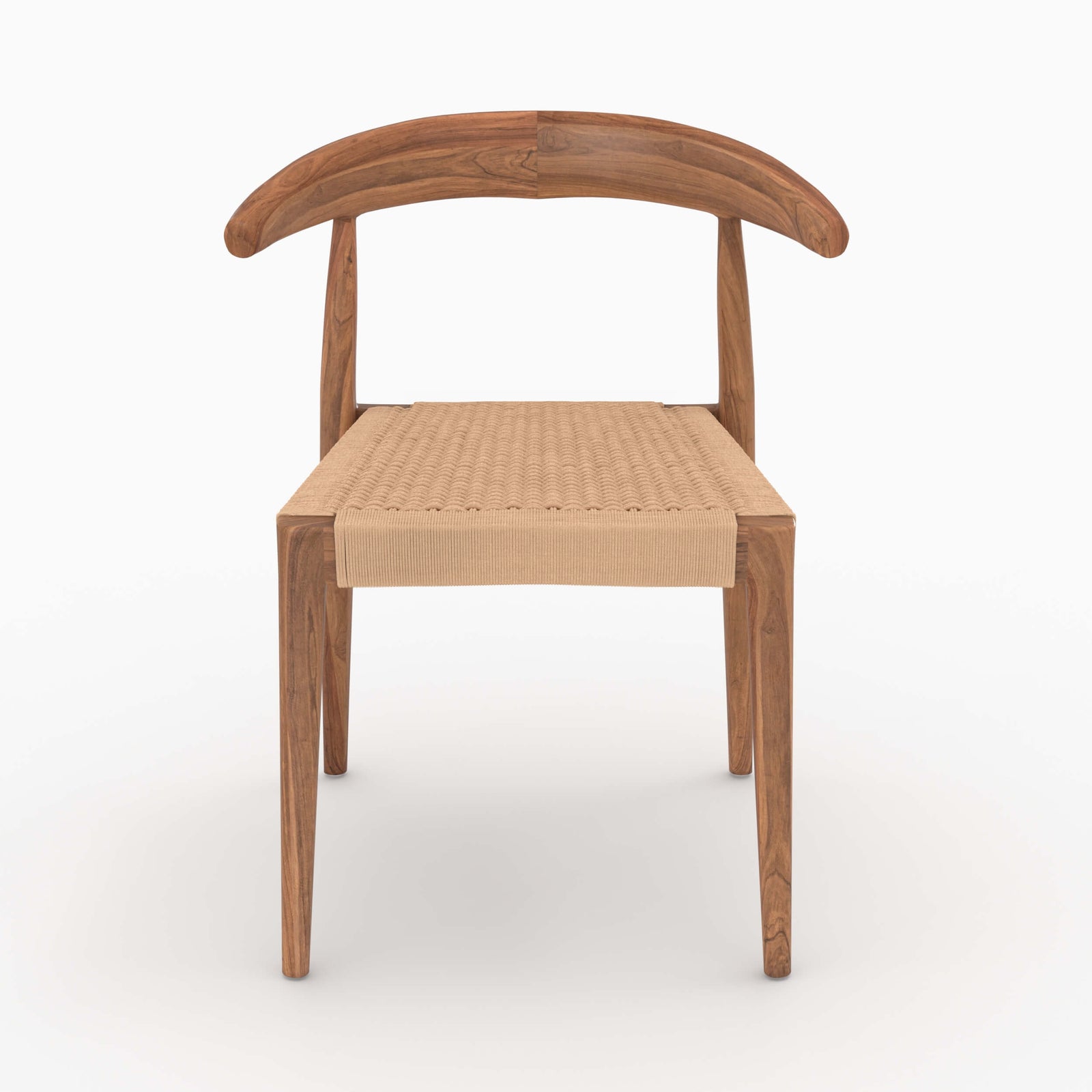 lot de 2 chaises en bois de teck cordage type loom alia