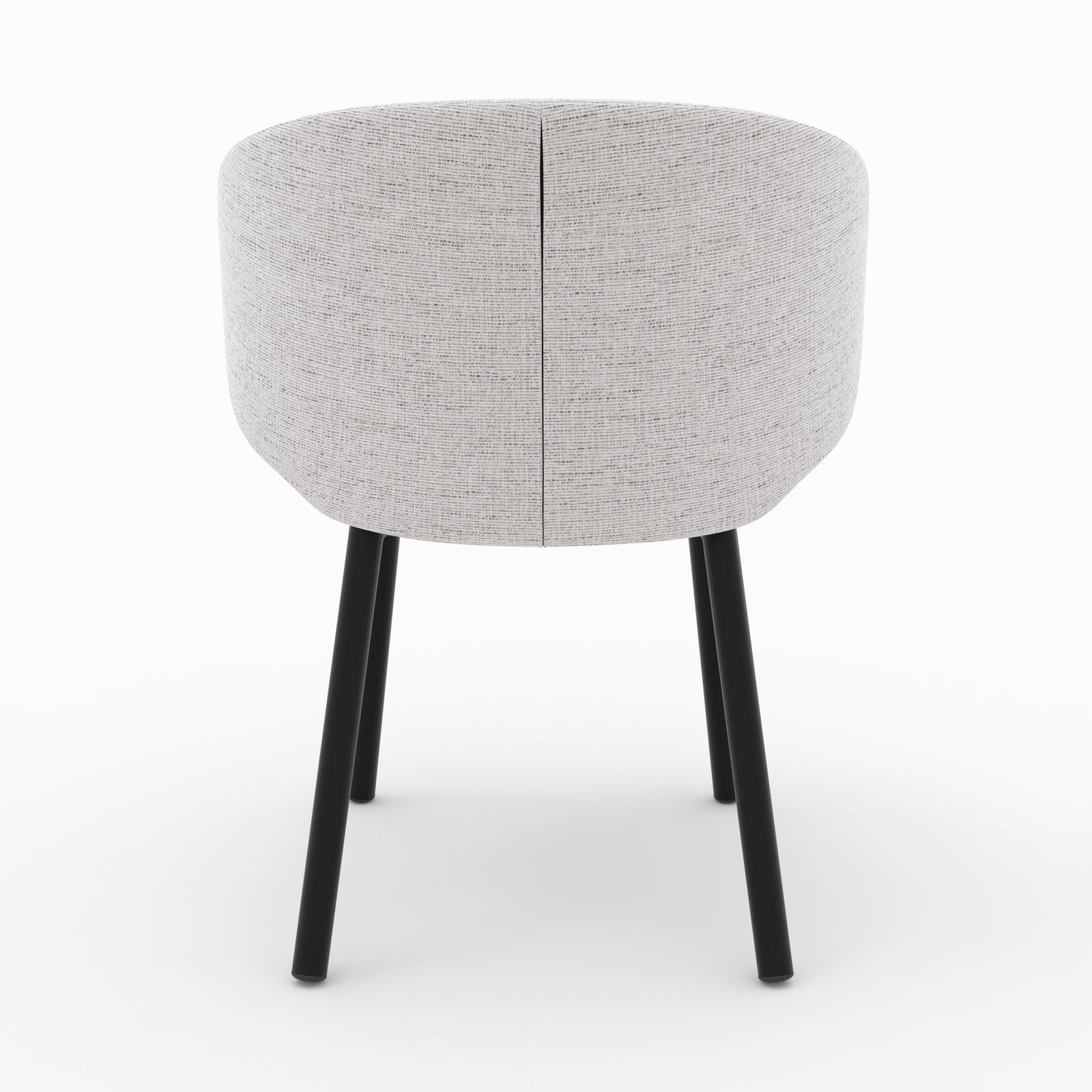 lot de 2 chaises en tissu gris clair chine