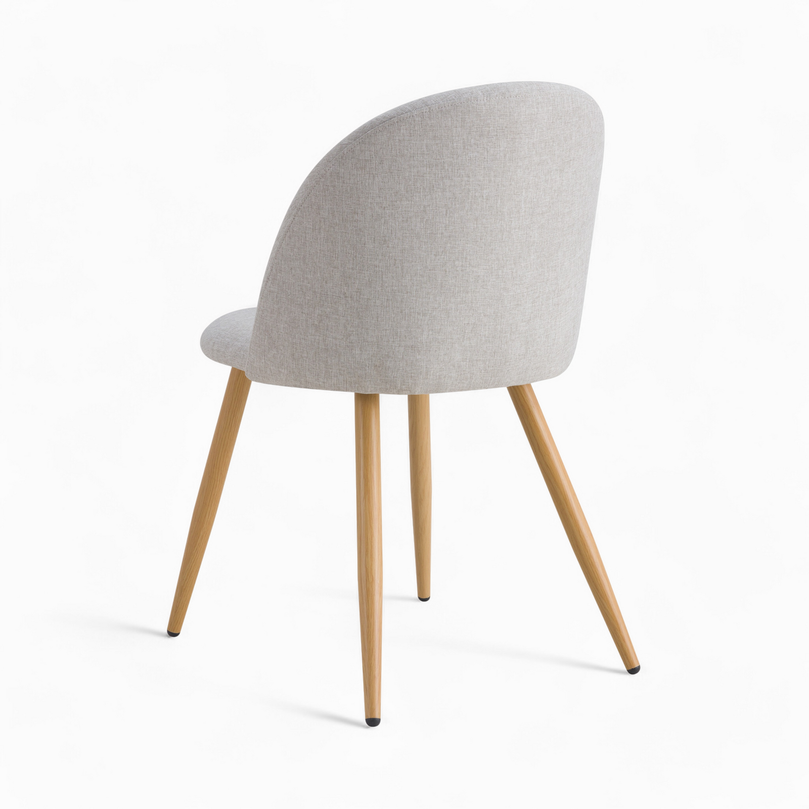 lot de 2 chaises en tissu taupe chine clair cozy