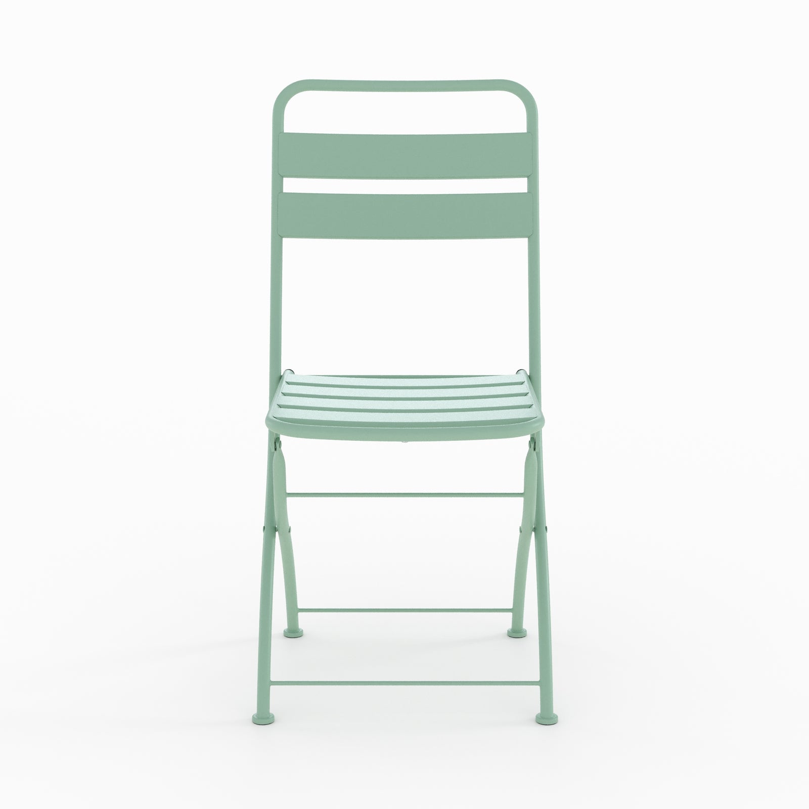 lot de 2 chaises jardin yumi en metal vert pliantes