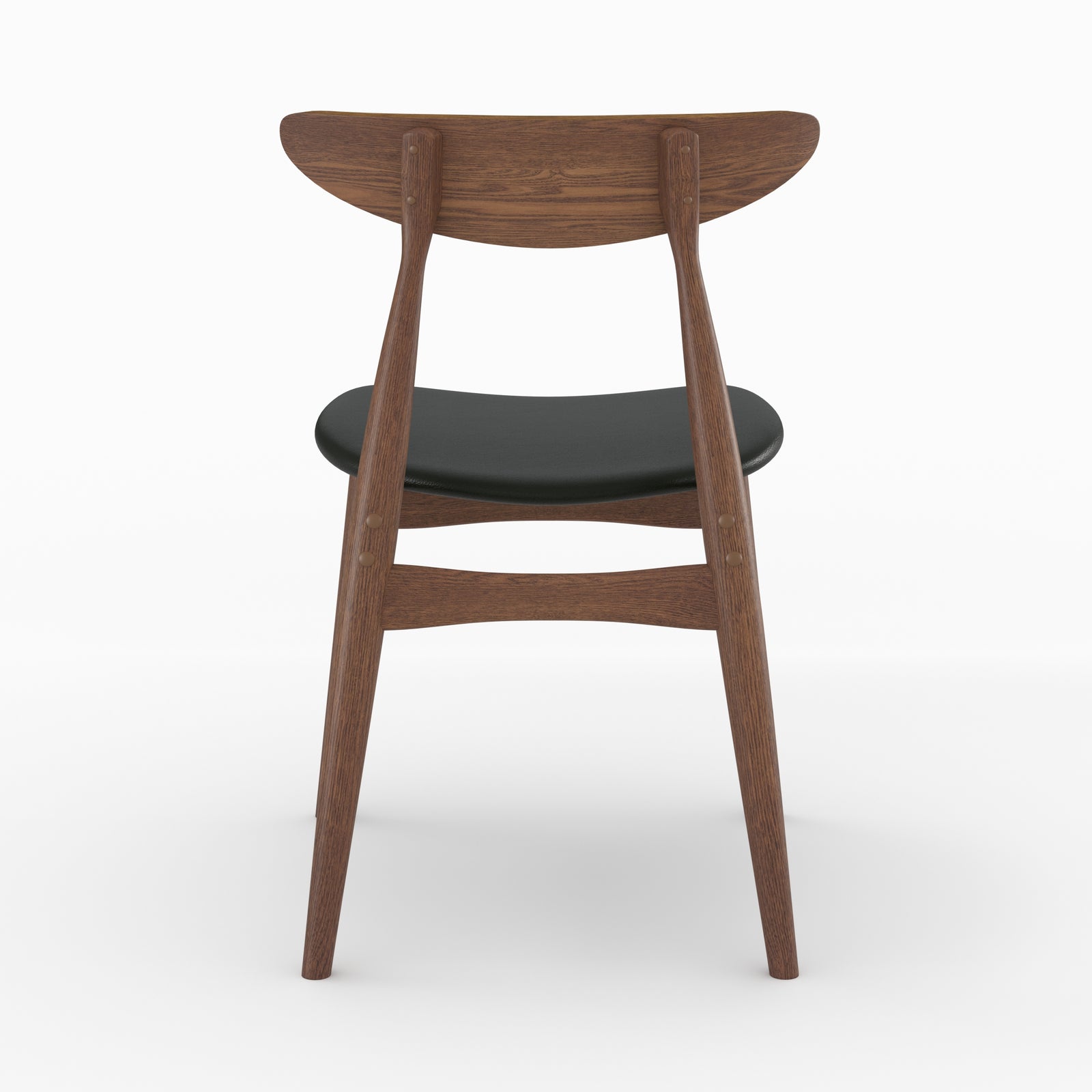 lot de 2 chaises josette en cuir synthetique noir et bois d hevea rdv deco