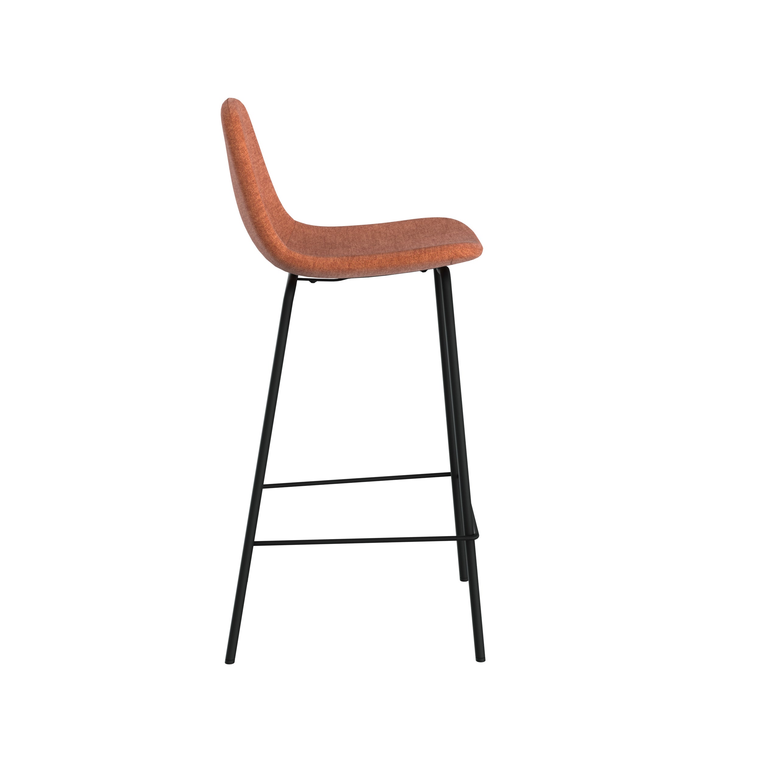 lot de 2 chaises pour ilot central en tissu terracotta chine 65 cm henrik