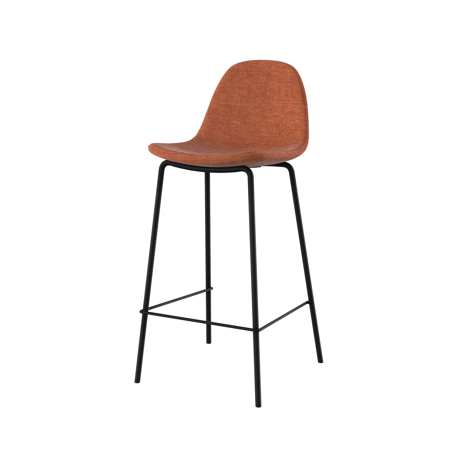 lot de 2 chaises pour ilot central henrik en tissu terracotta chine 65 cm