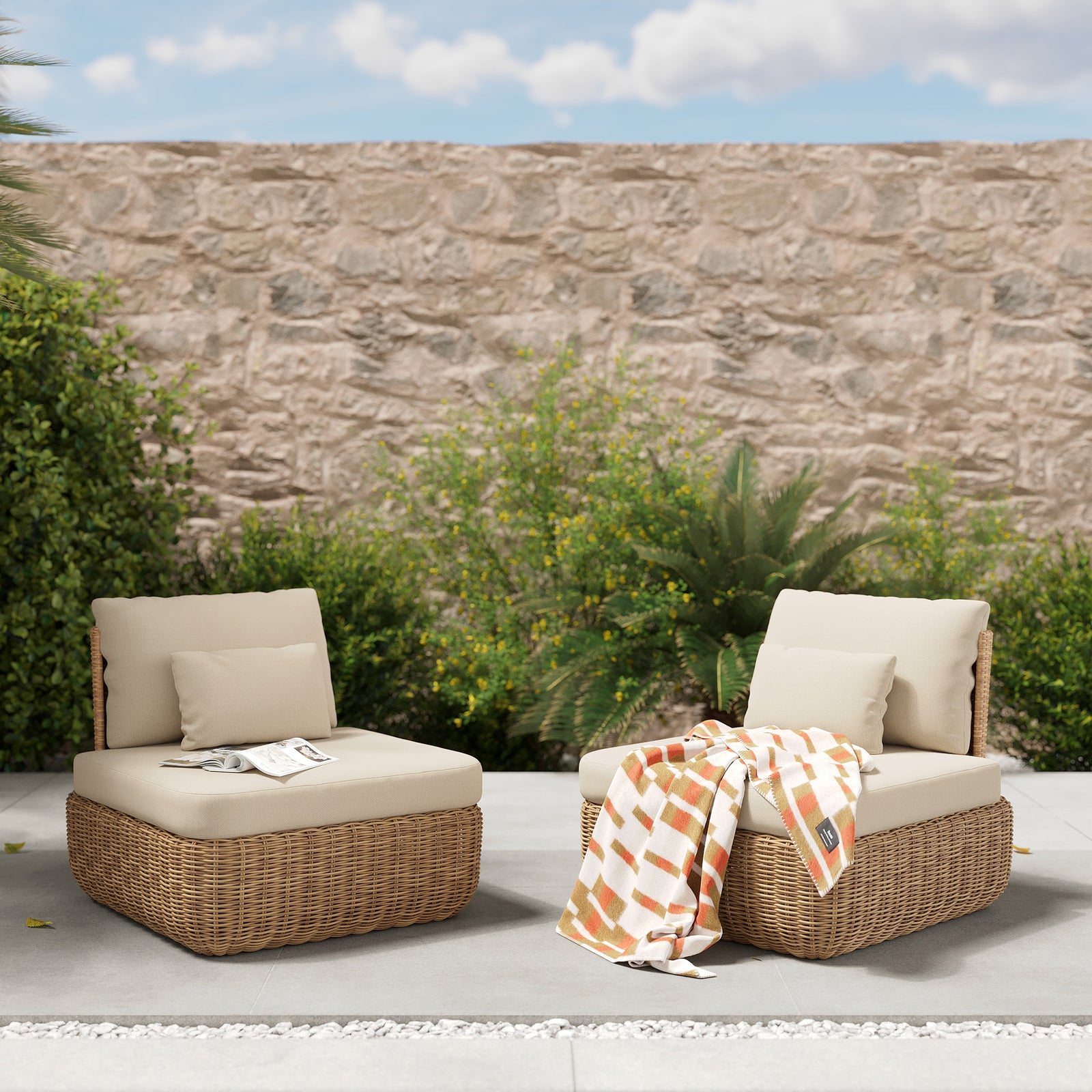 lot de 2 fauteuils de jardin sky en rotin ultra_resistant_outdoor