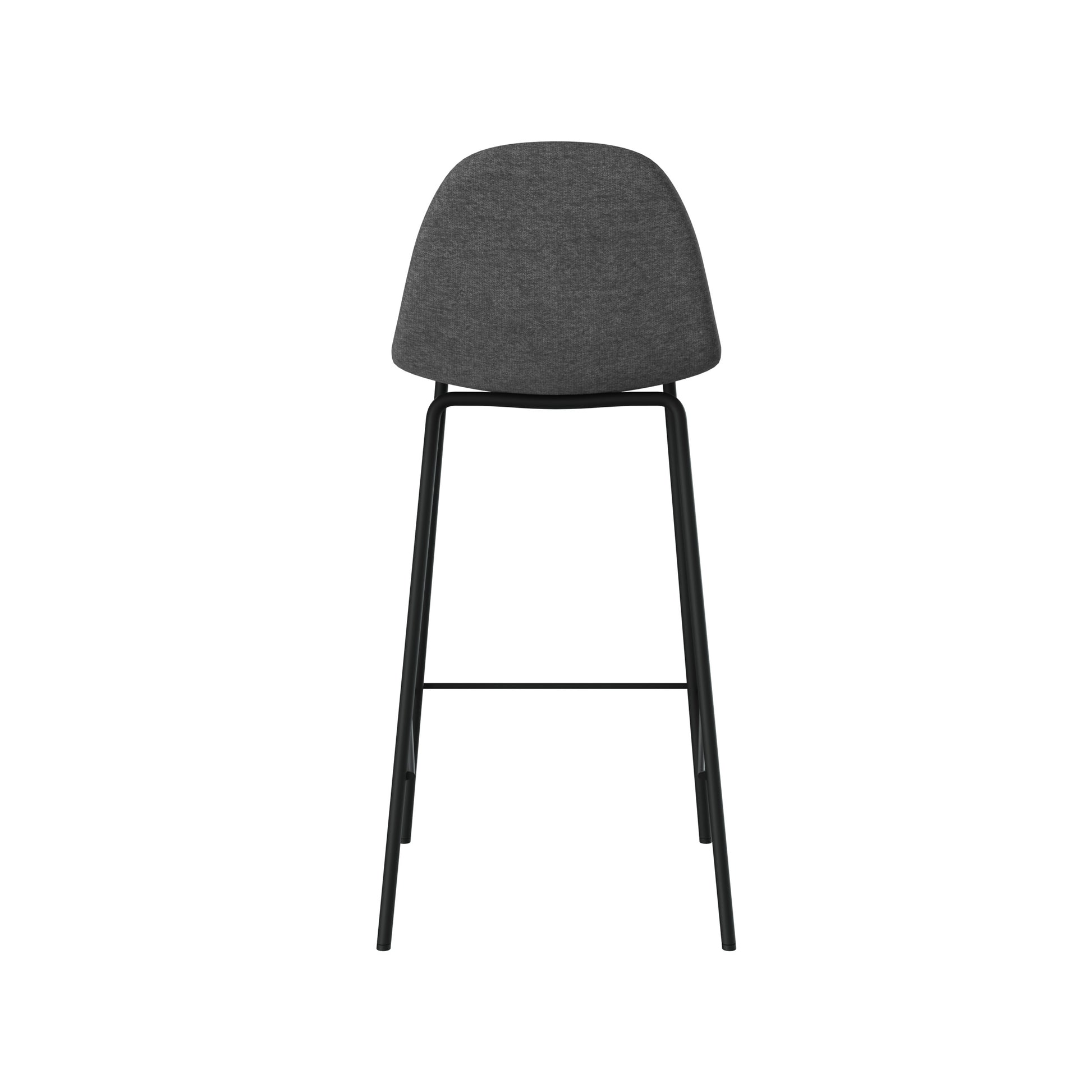 lot de 2 henrik chaises pour ilot central en tissu gris fonce chine 65 cm