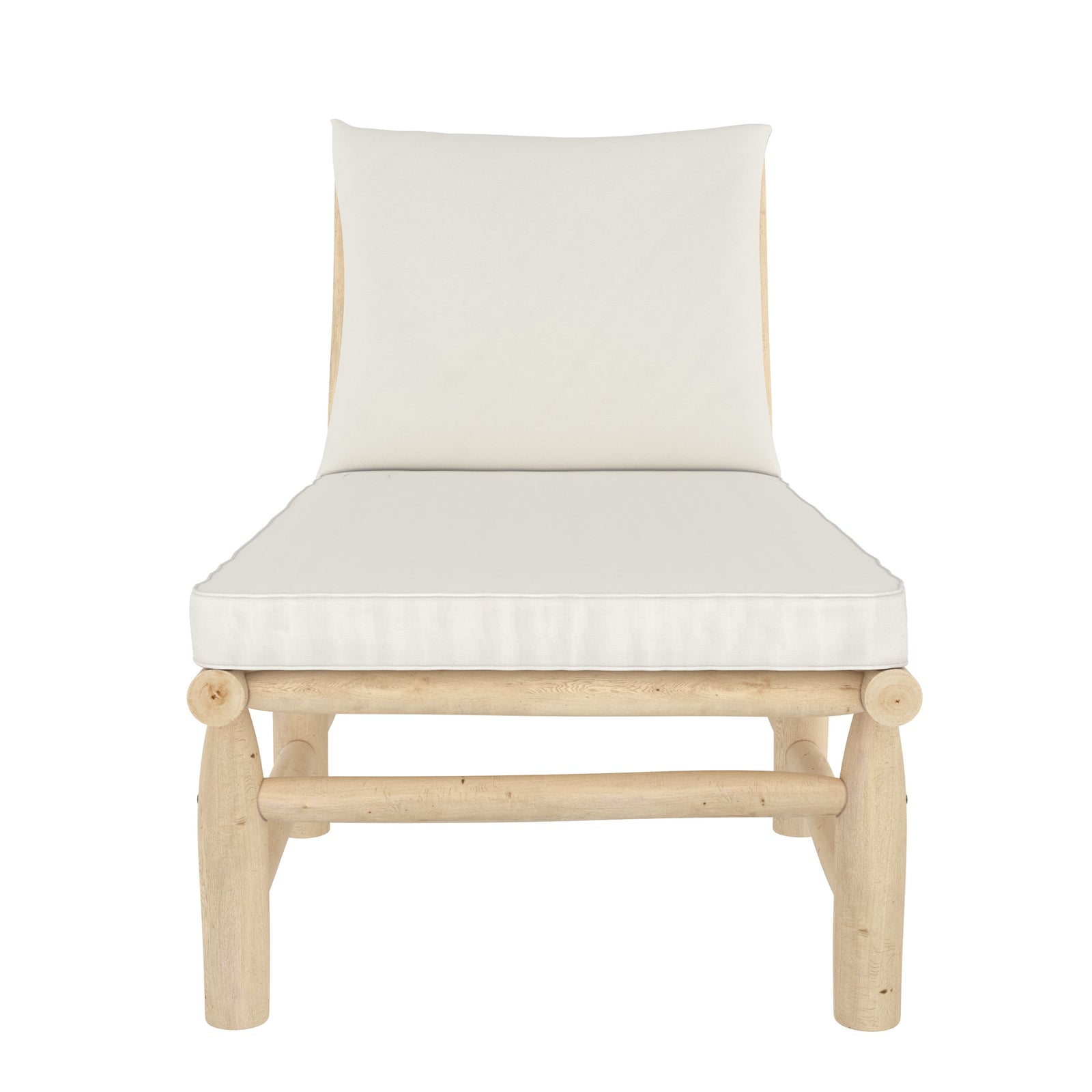 lot de 2 transat de jardin makam en branche de teck