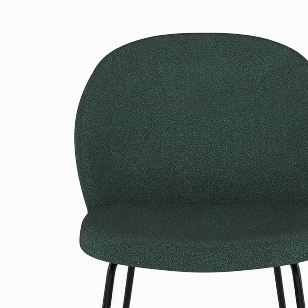 lot de 4 chaises colorees tissu boucle jaune et ver