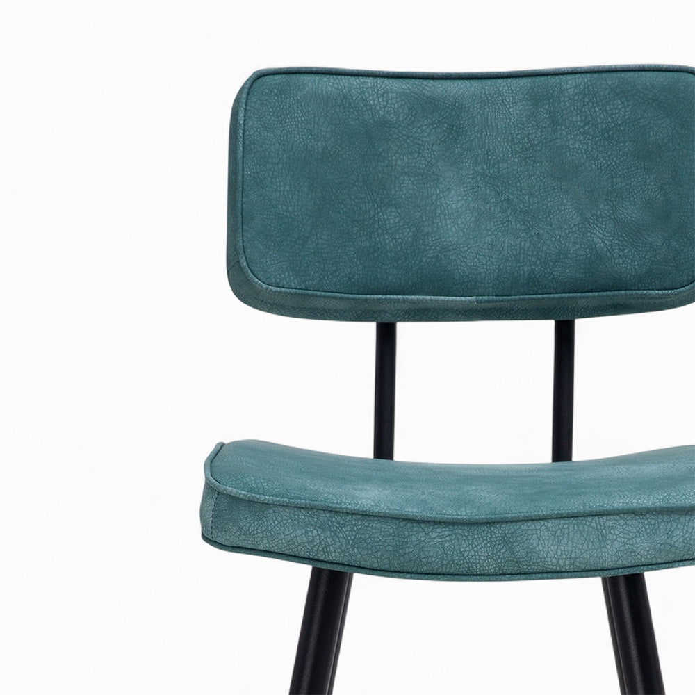 lot de 4 chaises de bar jaune et bleu 65 cm