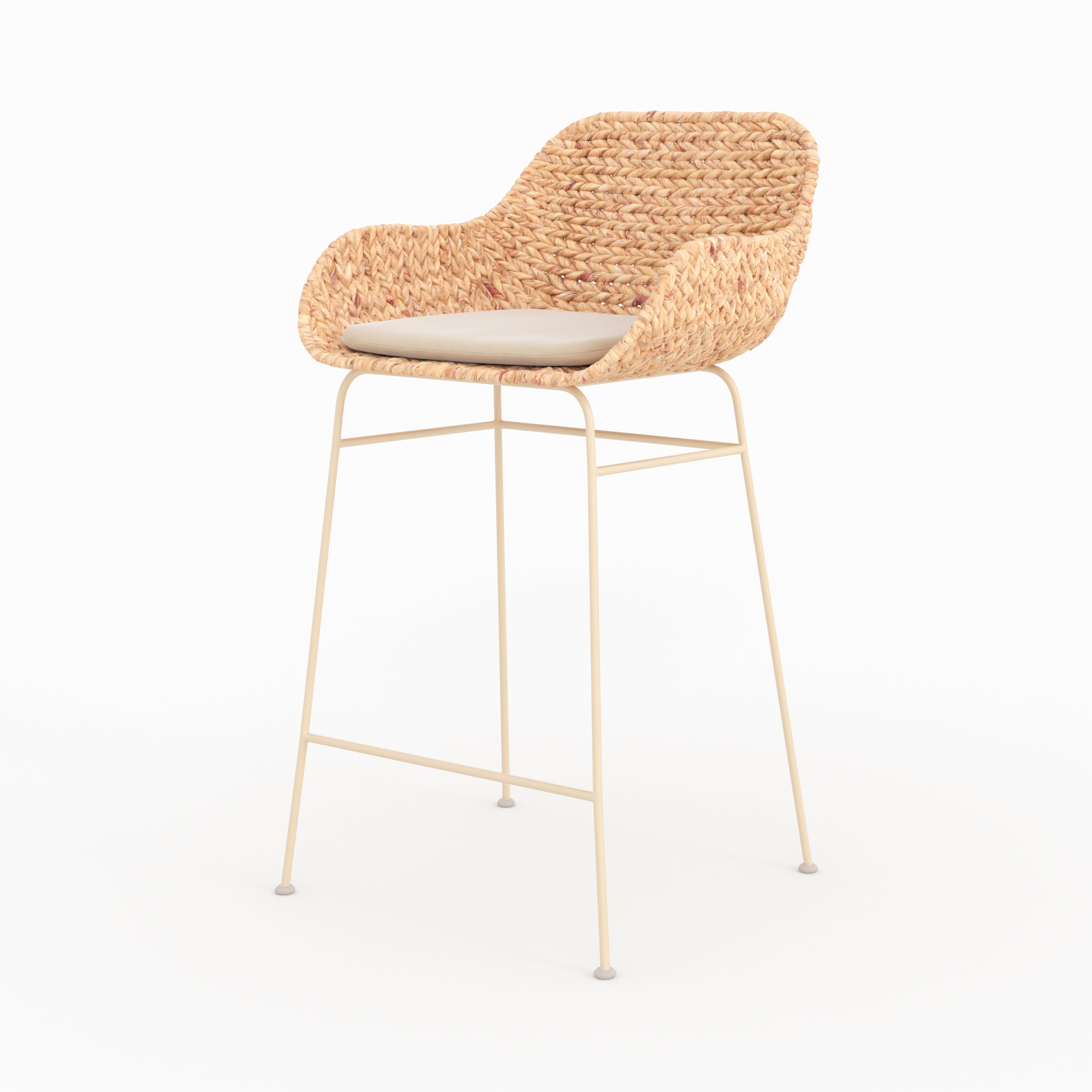 Lot de 2 chaises pour îlot central 66 cm Faro en matière naturelle