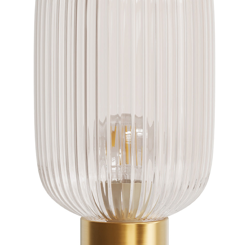 lou lampe a poser en verre cannele