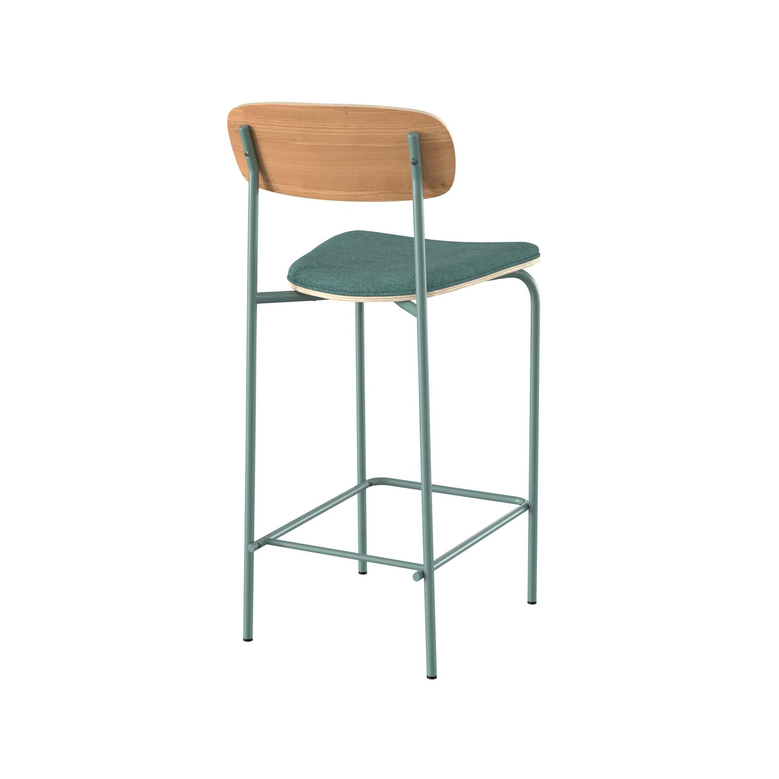 louna chaise pour ilot central en tissu bleu canard 65 cm lot de 2