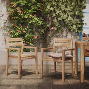 lucia chaise de jardin en bois de teck lot de 2 focus
