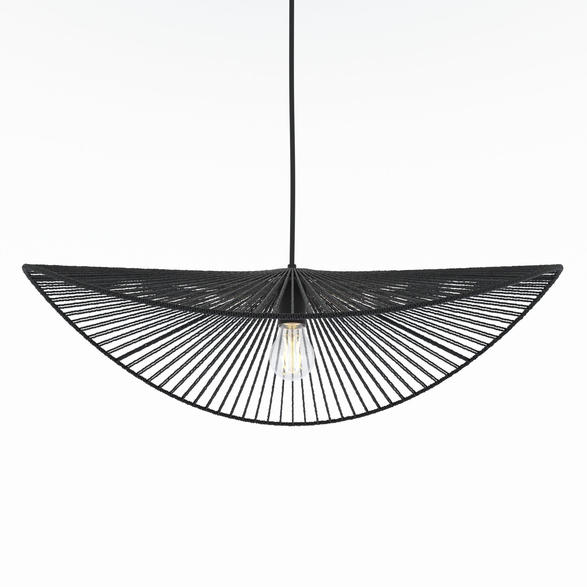 mada suspension noir en papier de corde 75 cm
