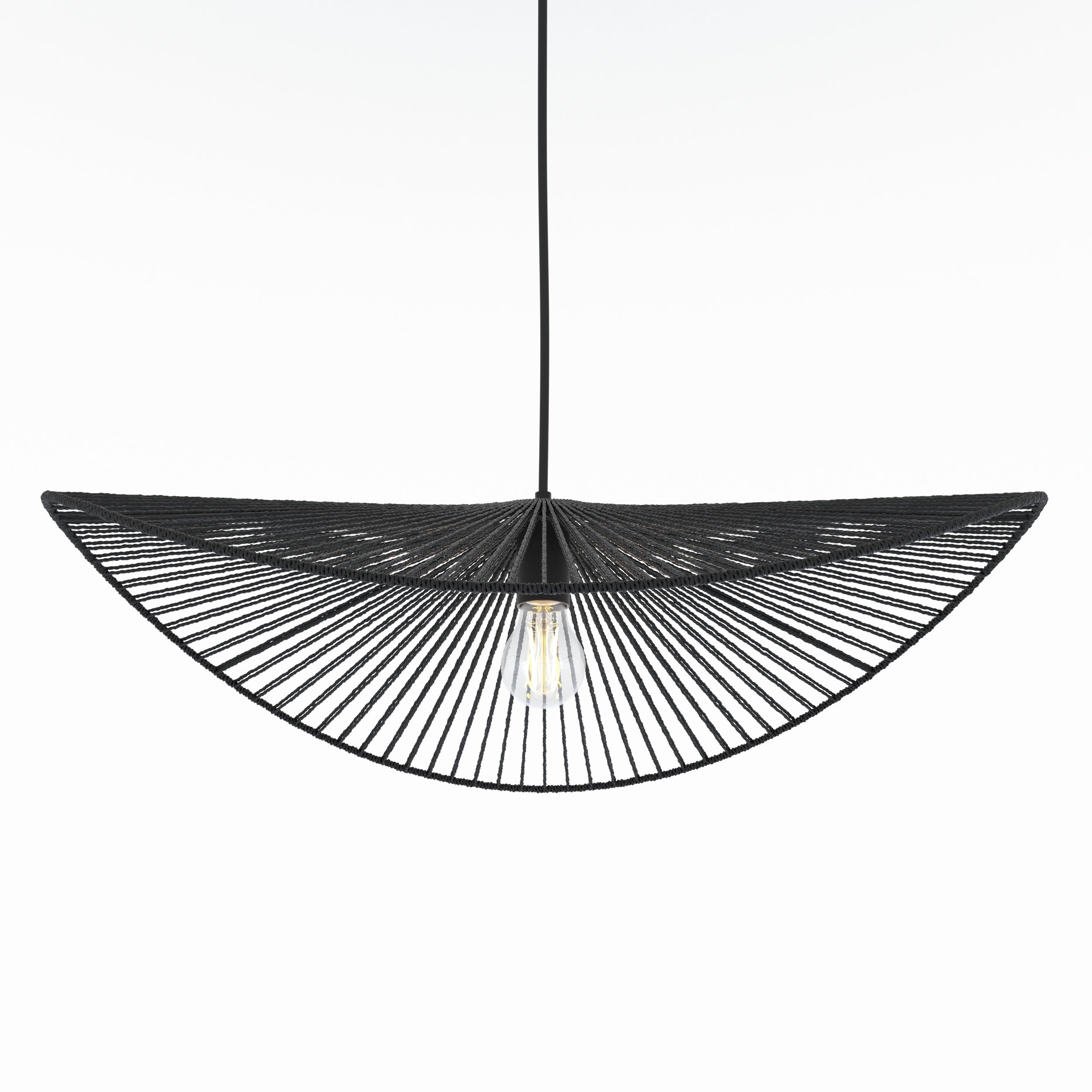 mada suspension noir en papier de corde 75 cm