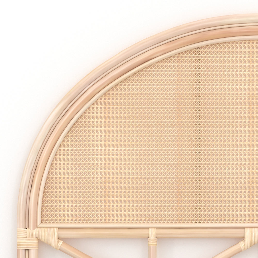 madya tete de lit rotin cannage 140cm rdv deco boheme