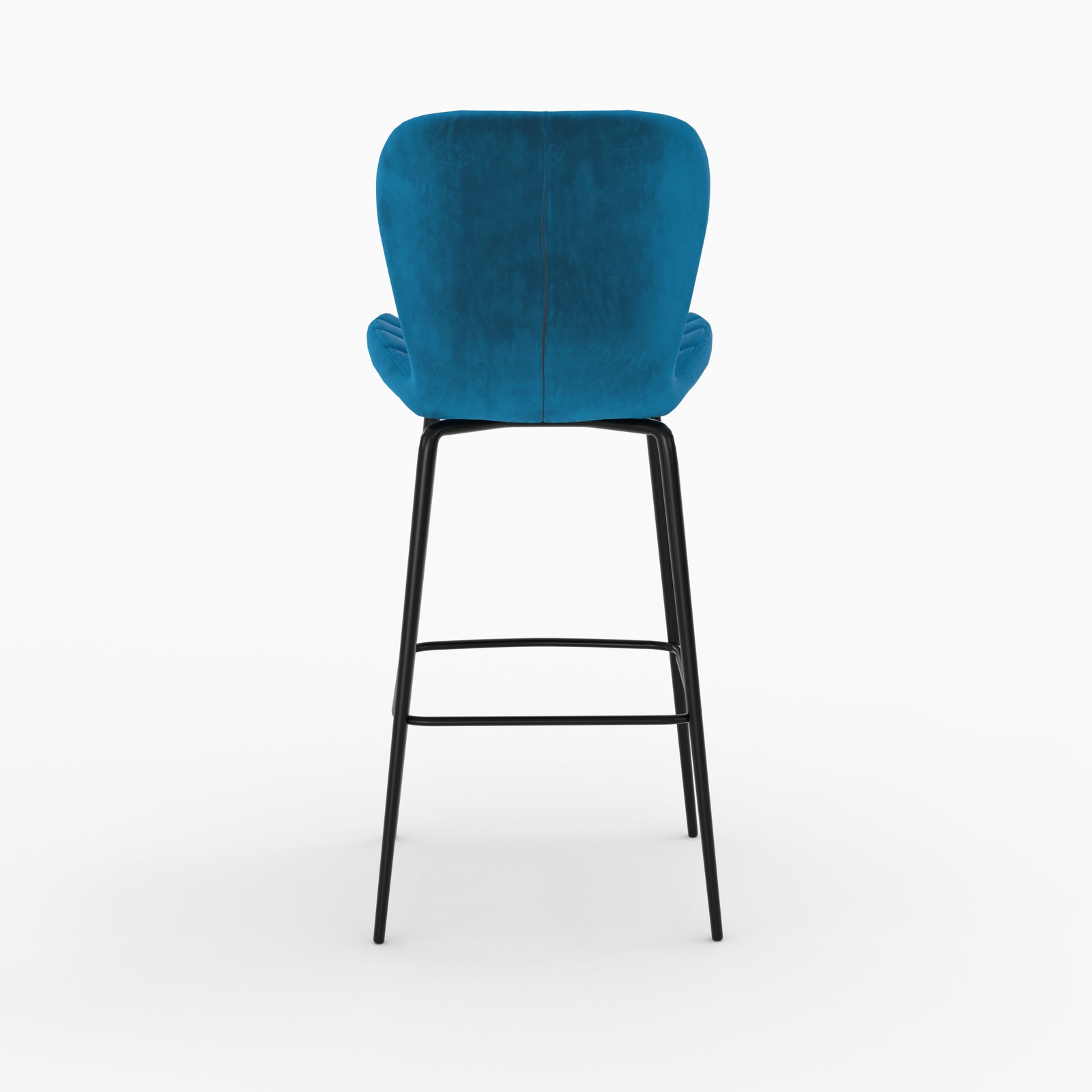 mazzia pack 4 chaises de bar velours jaune et bleu 75 cm
