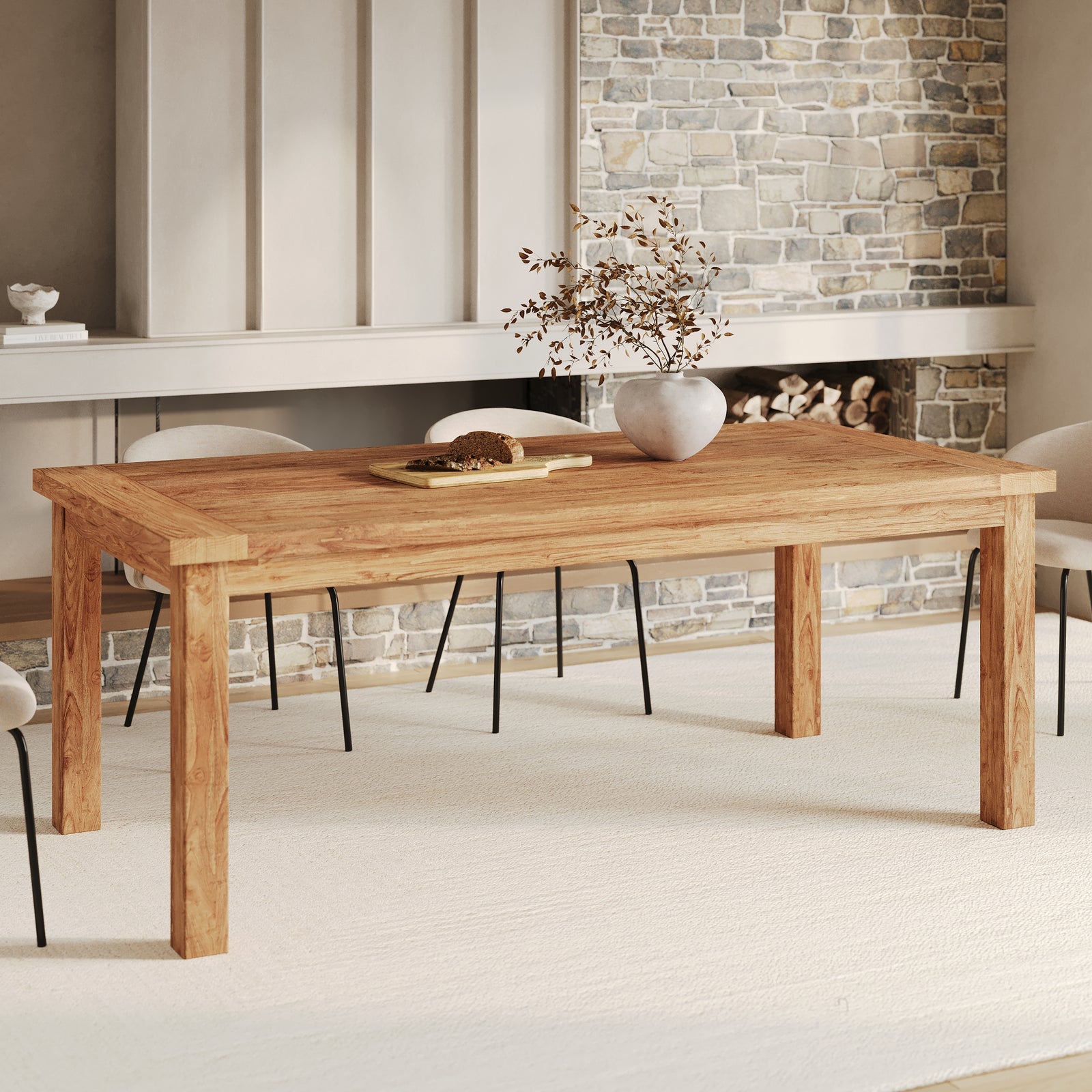 grande table conviviale campagne rectangulaire 8 places Mémo