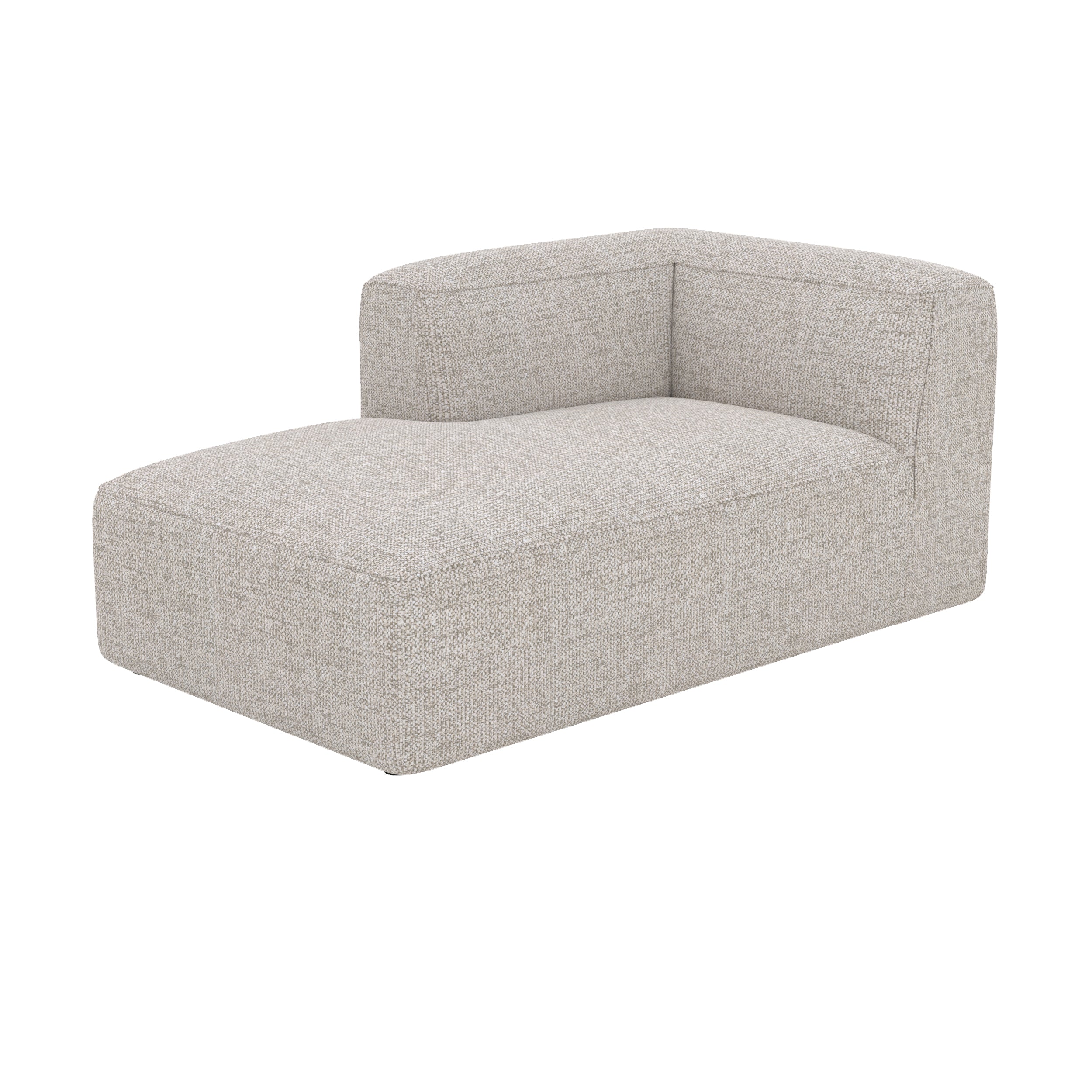 Méridienne d'angolo sinistra Hestia per divano modulare in tessuto beige