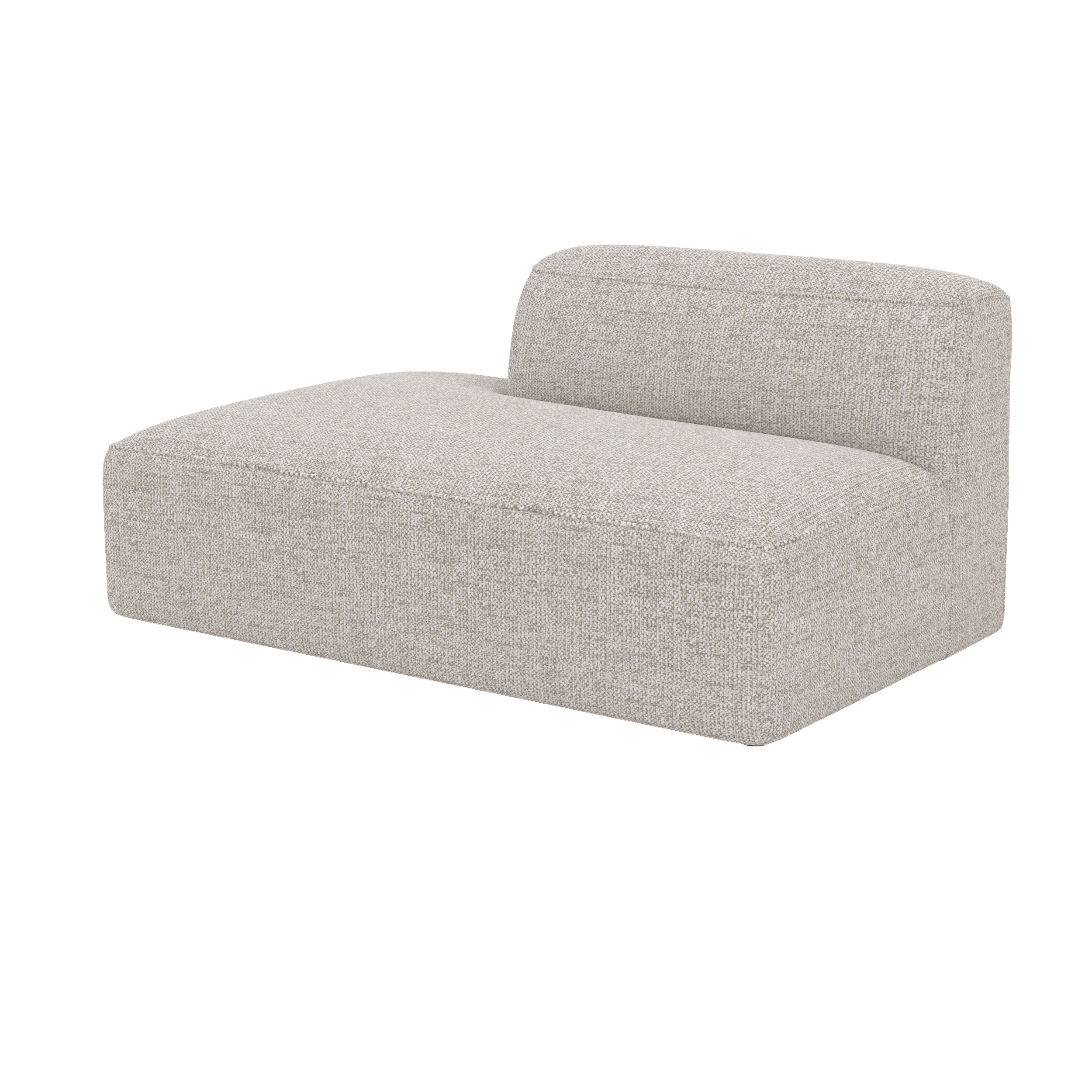 Méridienne con schienale a destra Hestia per divano modulare in tessuto beige
