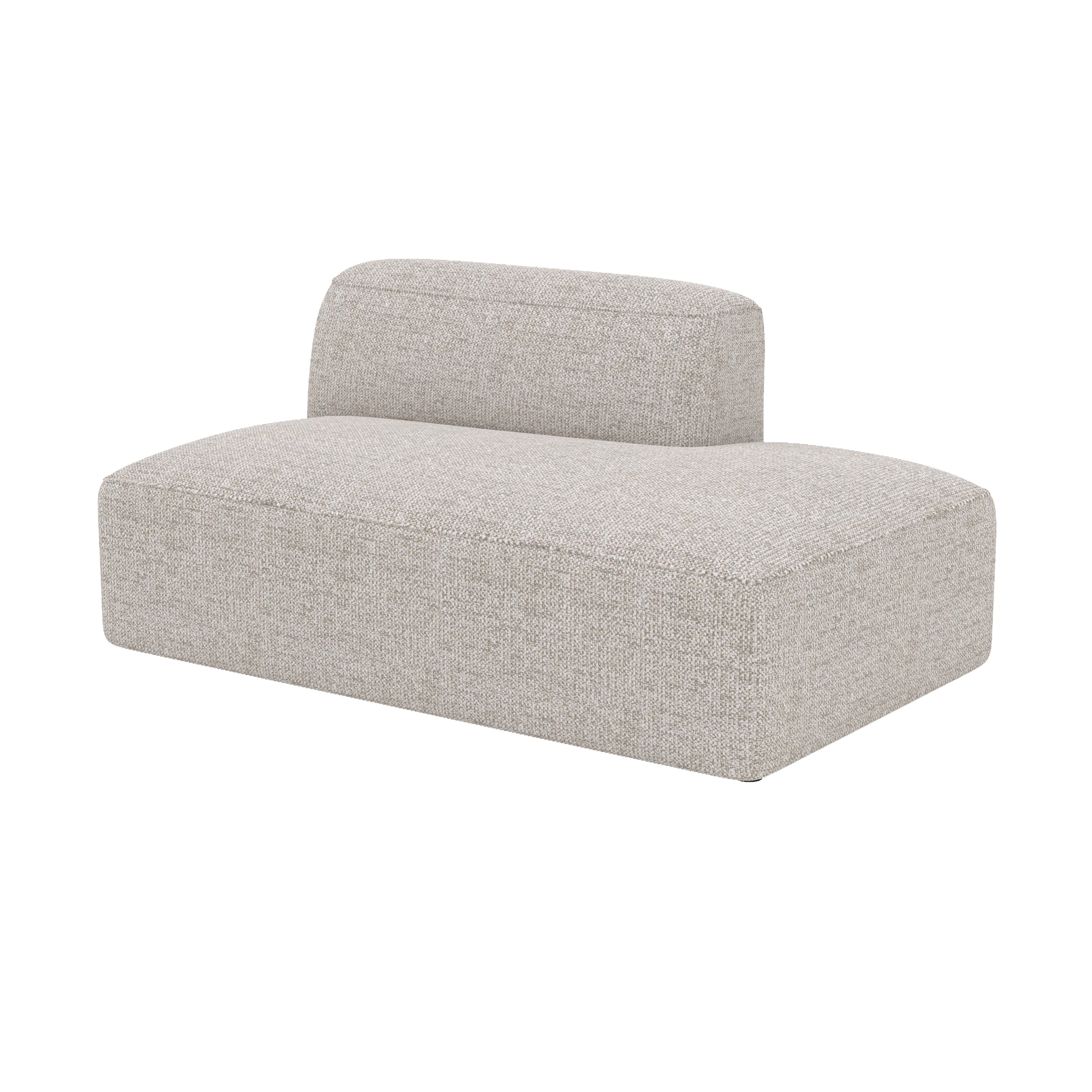 Méridienne con schienale a sinistra Hestia per divano modulare in tessuto beige