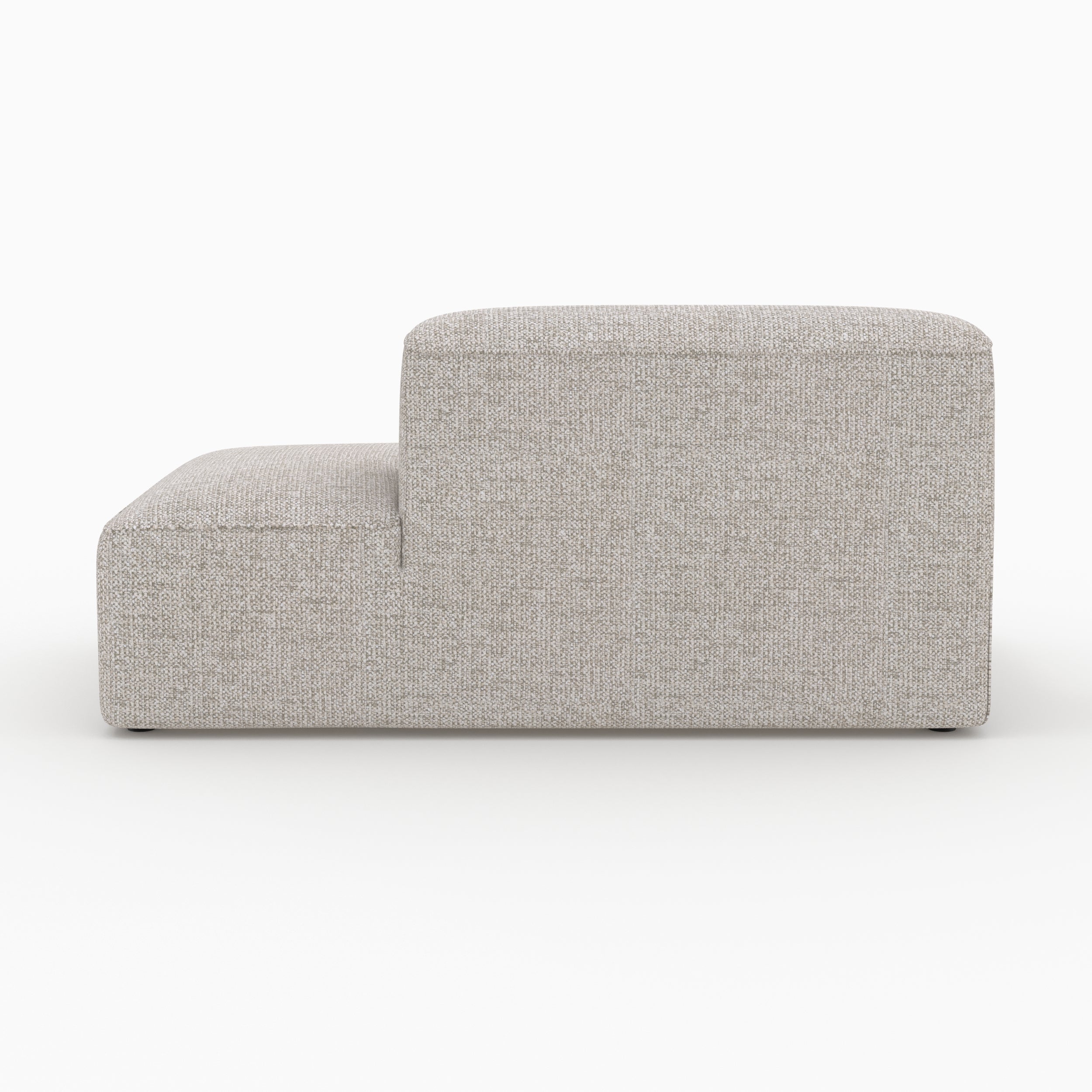 Méridienne con schienale a sinistra Hestia per divano modulare in tessuto beige