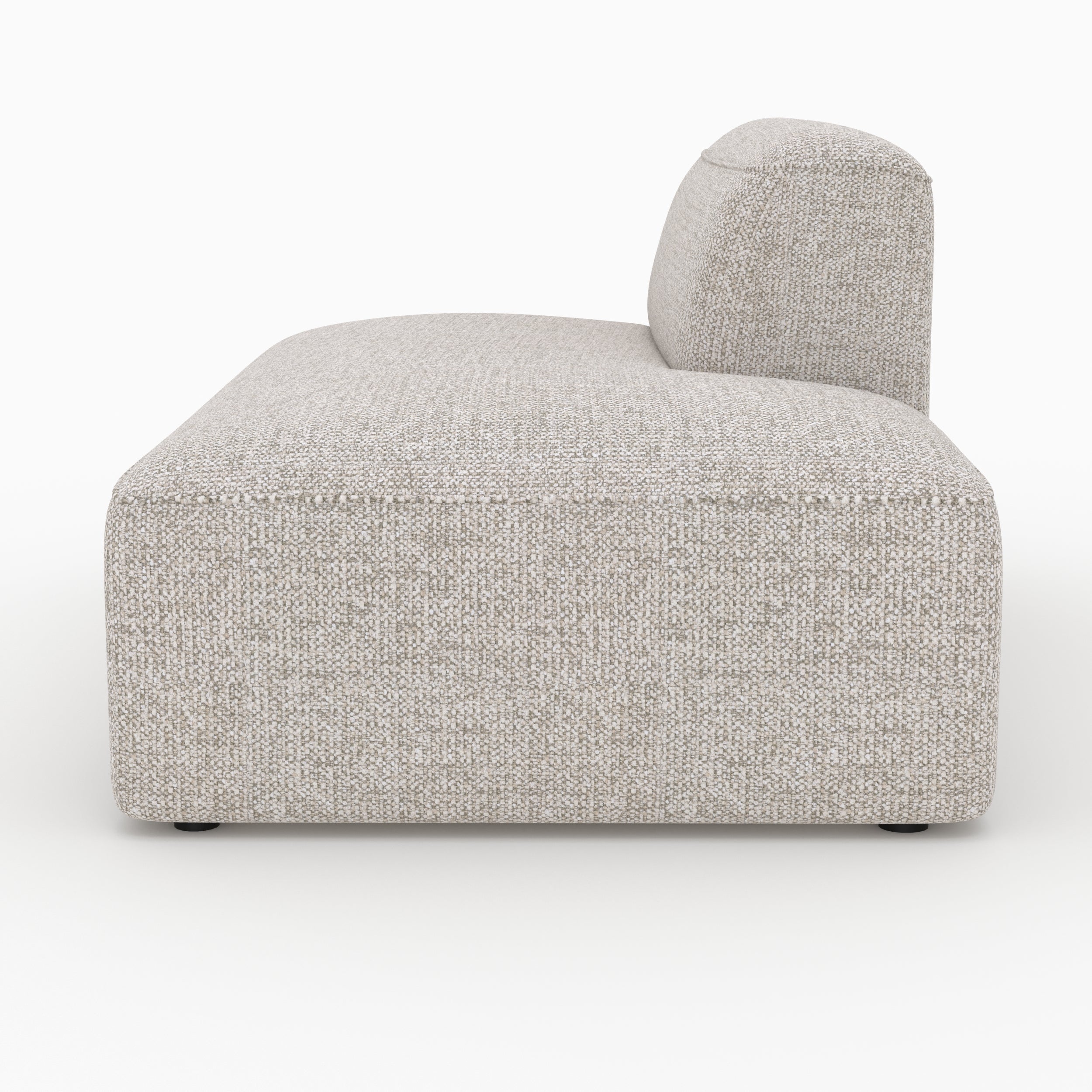 Méridienne con schienale a sinistra Hestia per divano modulare in tessuto beige