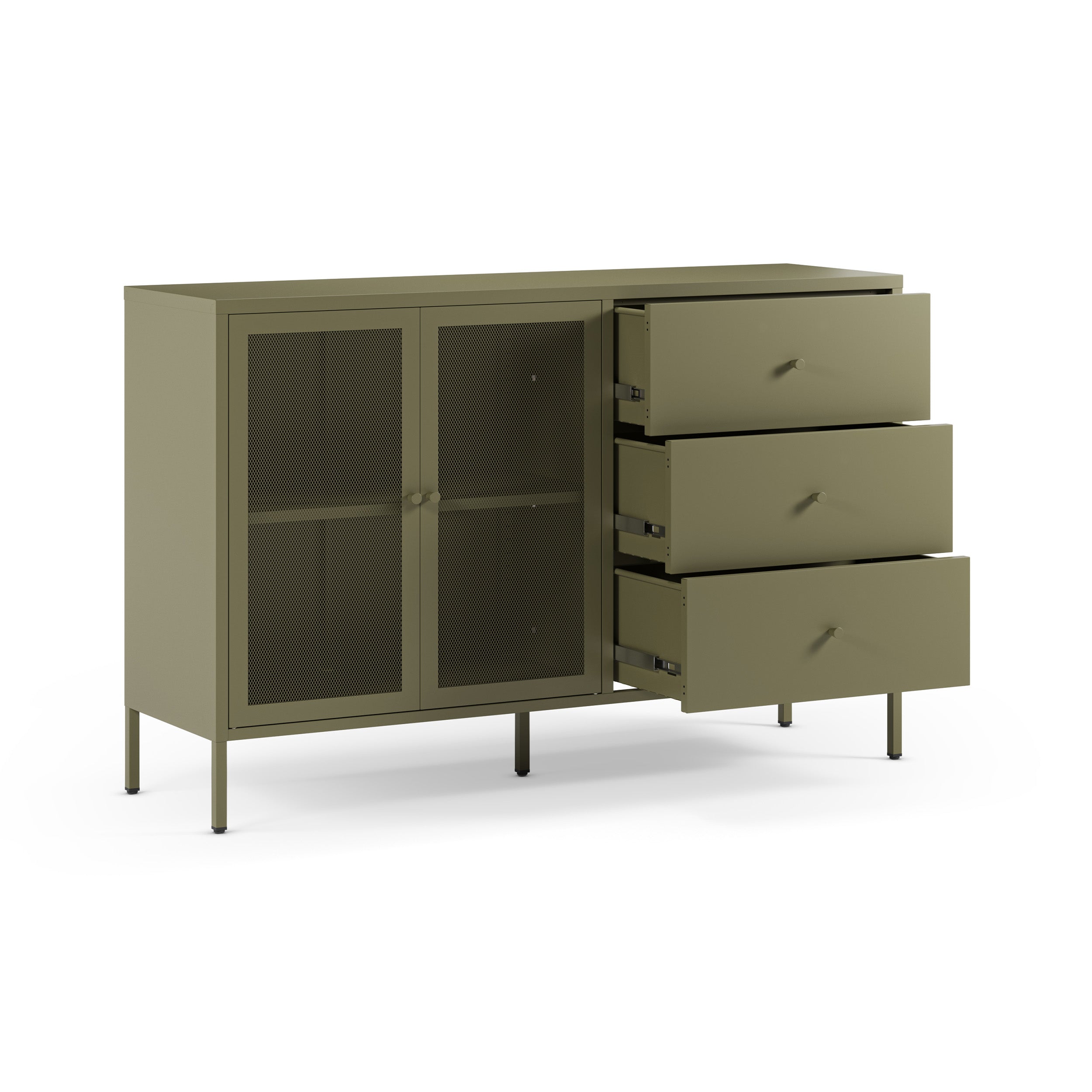 Buffet Latem en metal vert kaki