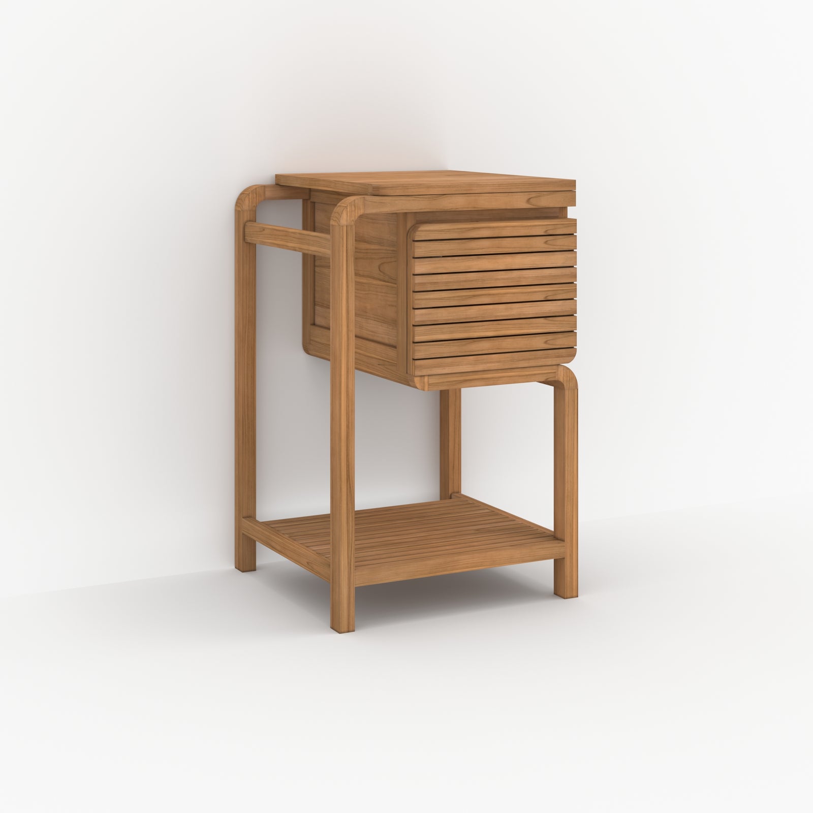 meuble de salle de bain 50 cm en bois de teck