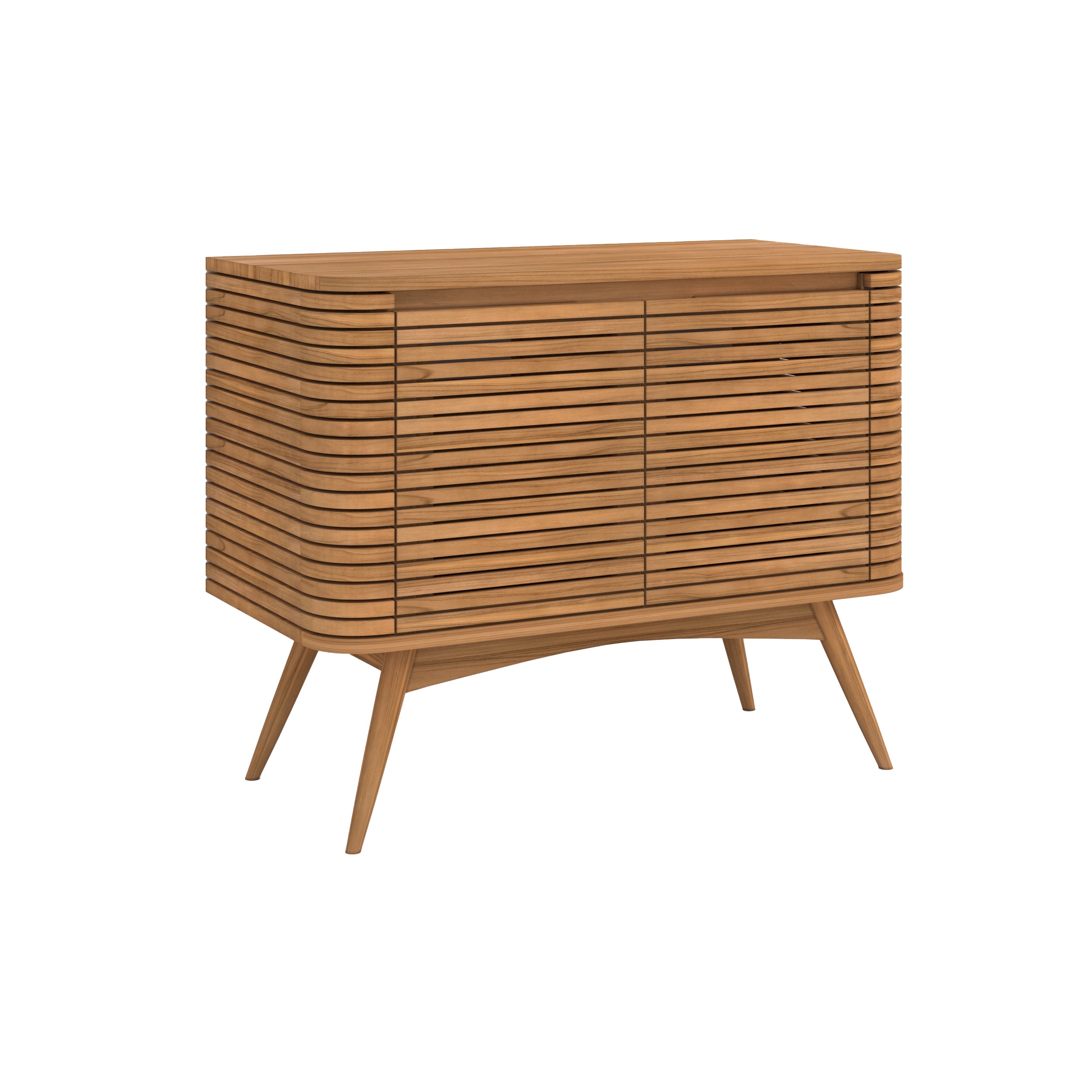 meuble de salle de bain auguste en bois de teck 100 cm rangement fond blanc