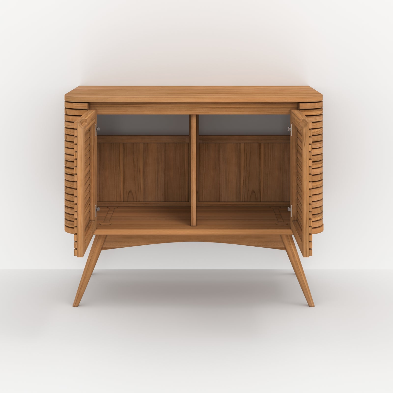 meuble de salle de bain auguste en bois de teck 100 cm rangement sdb