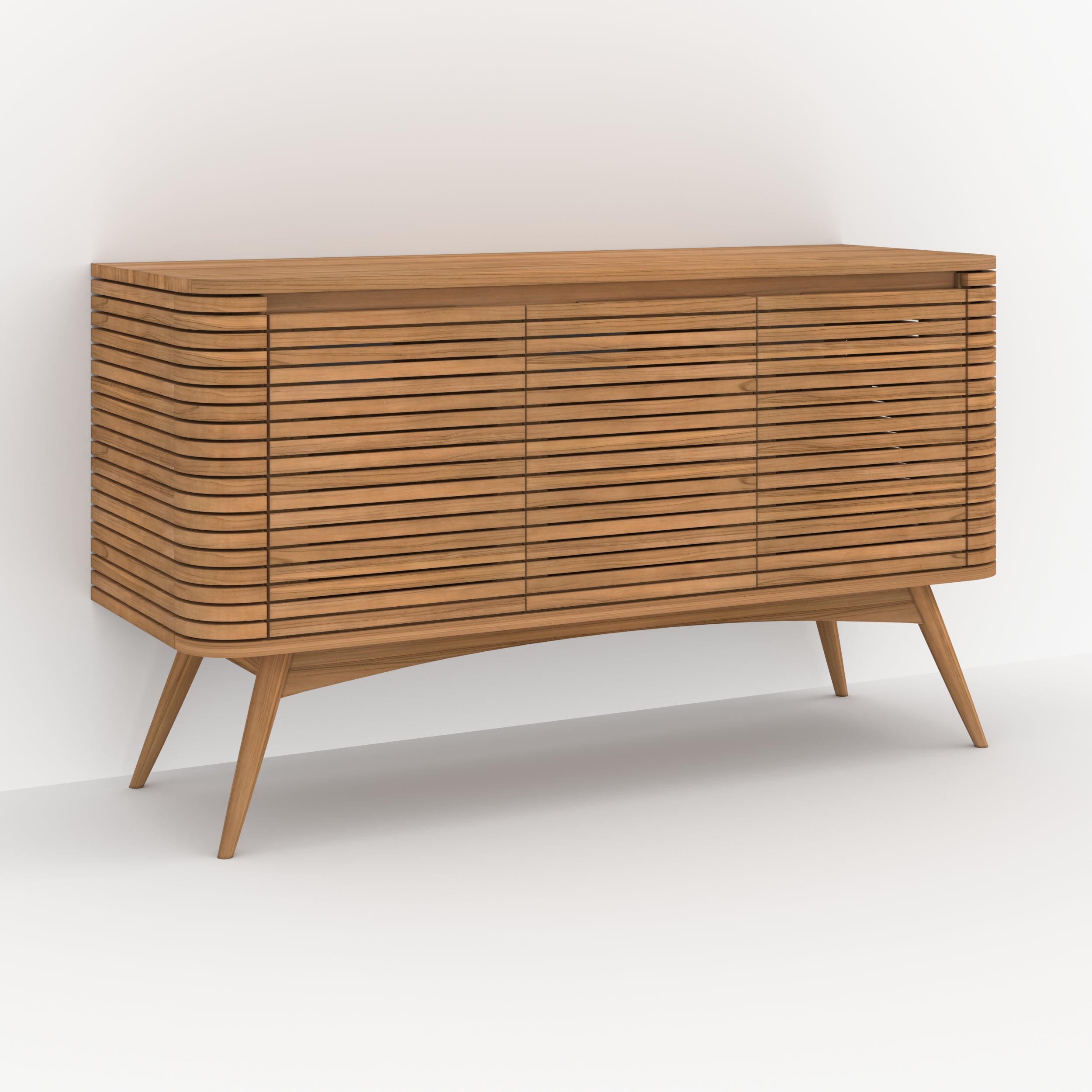 meuble de salle de bain en bois teck auguste 140 cm