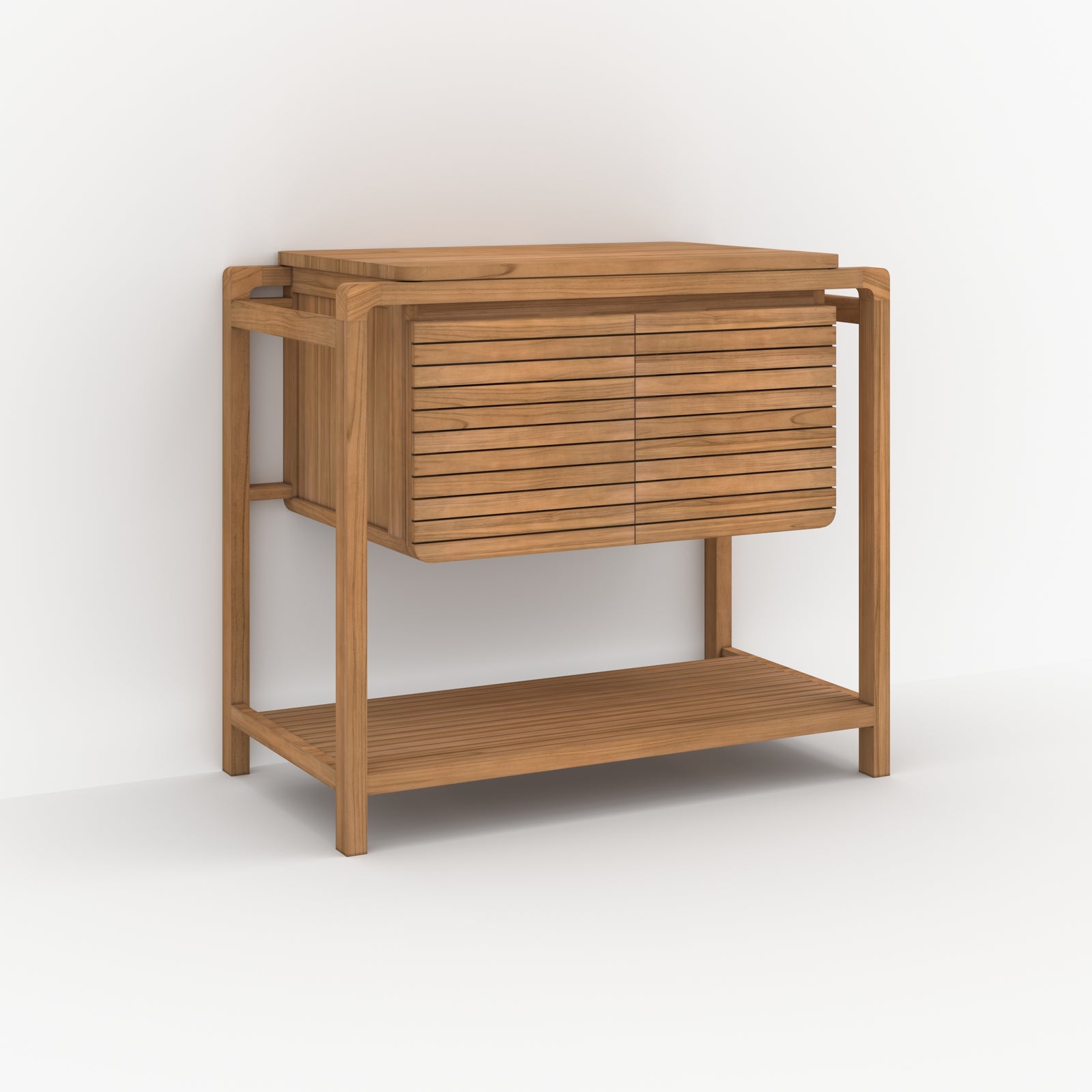 meuble de salle de bain lucette en bois de teck 90 cm_1