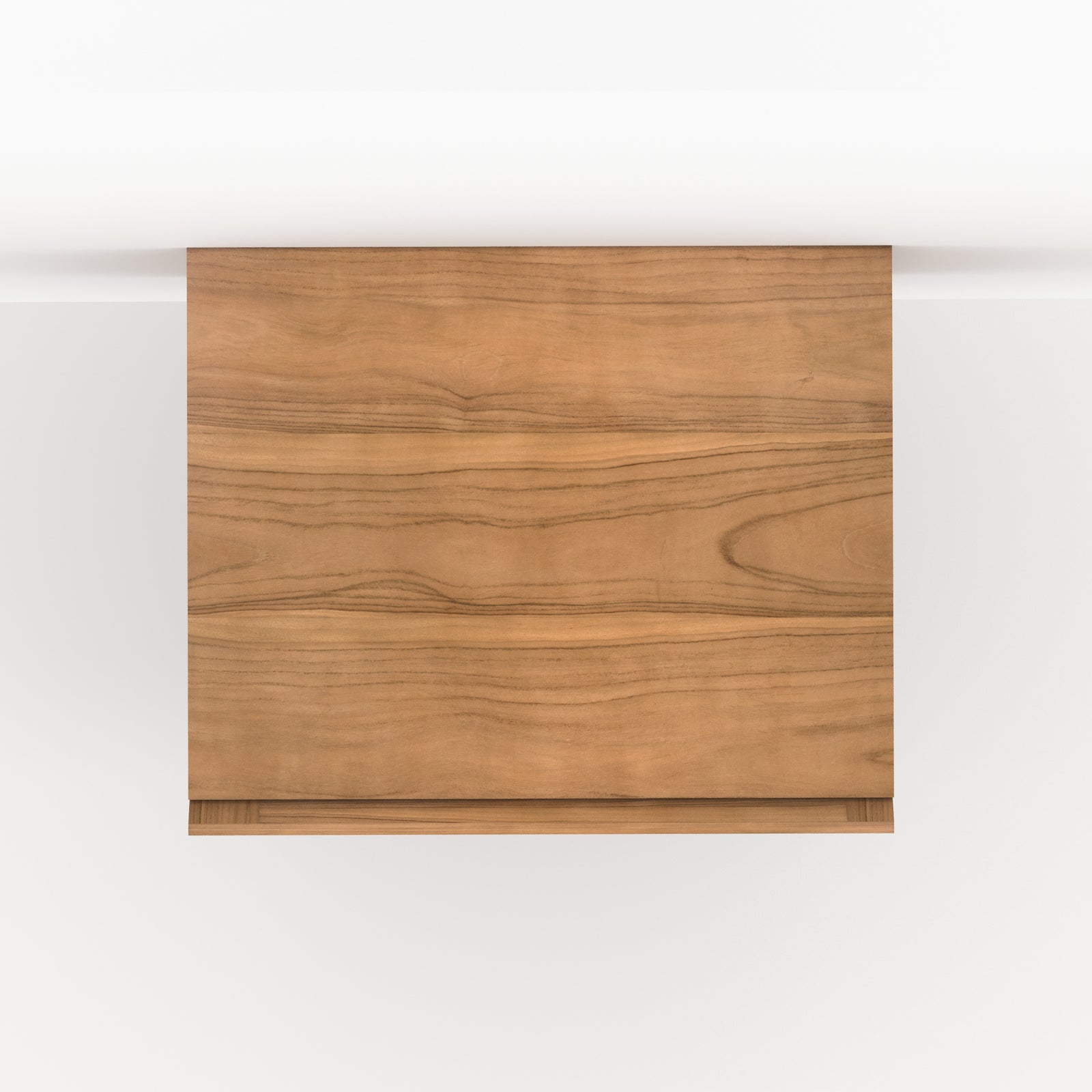 meuble de salle de bain raye bois de teck suspendu 60 cm