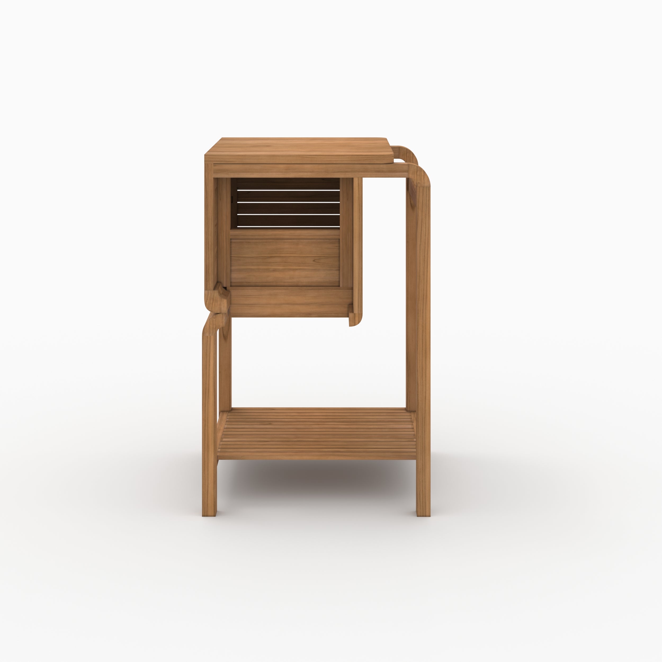 meuble en bois de teck 50 cm lucette salle de bain