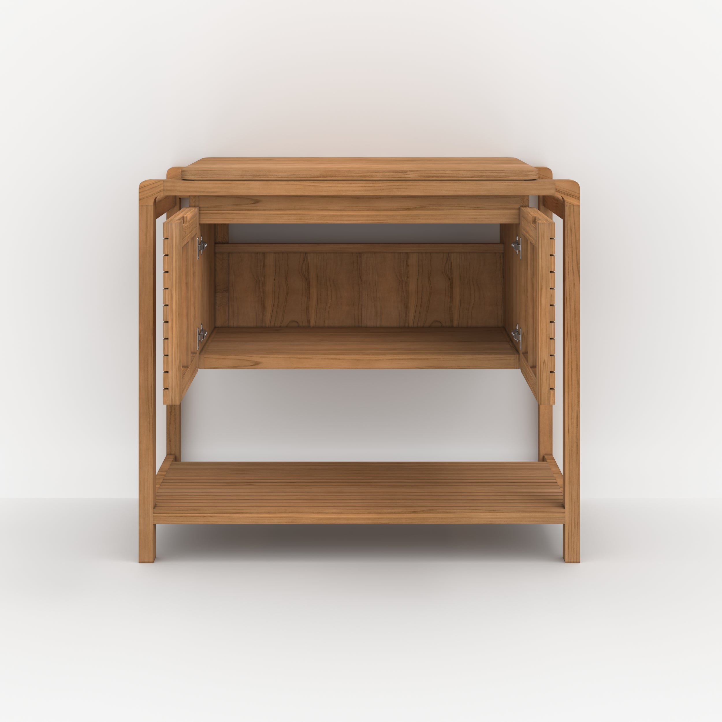 meuble en bois de teck salle de bain lucette