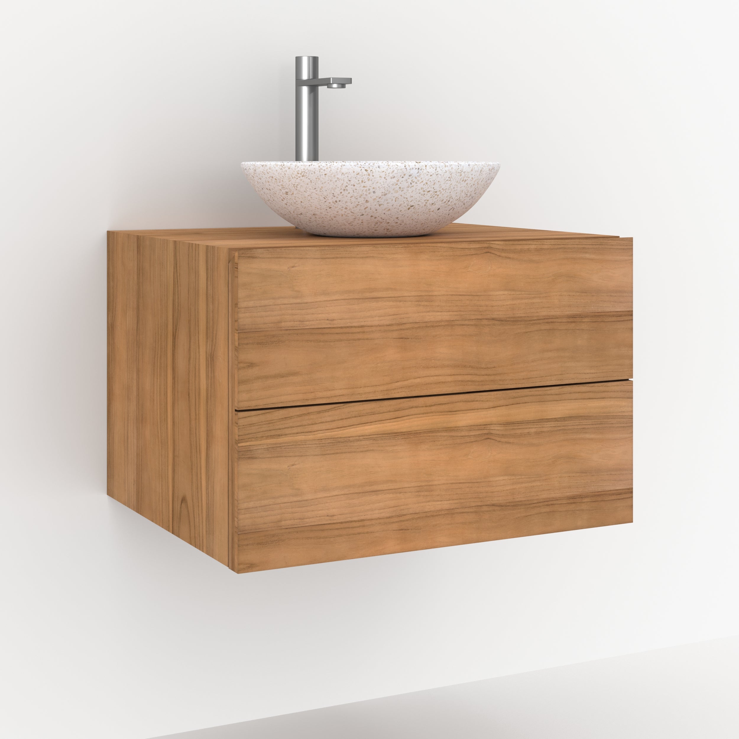 meuble hera design teck suspendu 60 cm