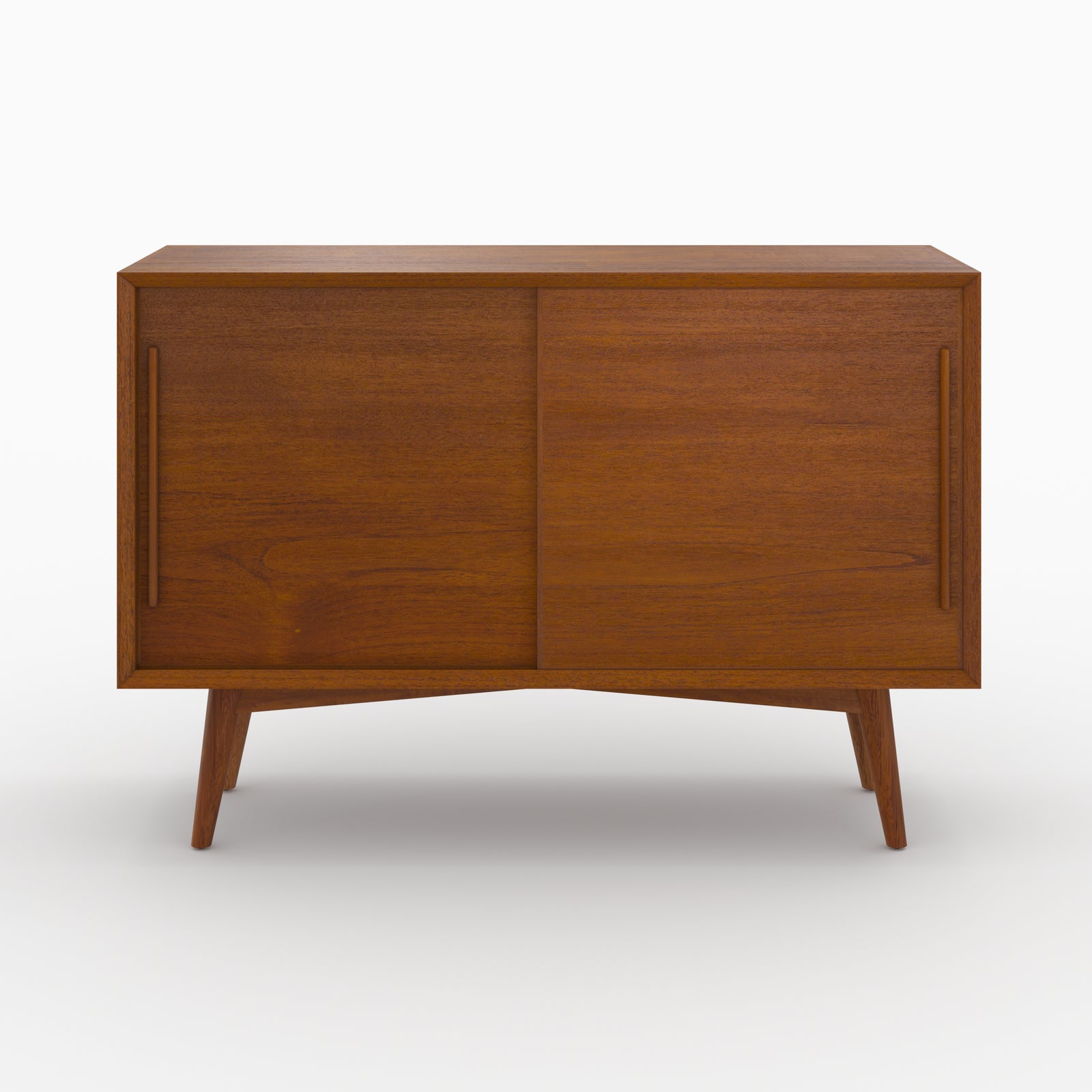 meuble petit buffet teck massif waya 2 portes coulissantes