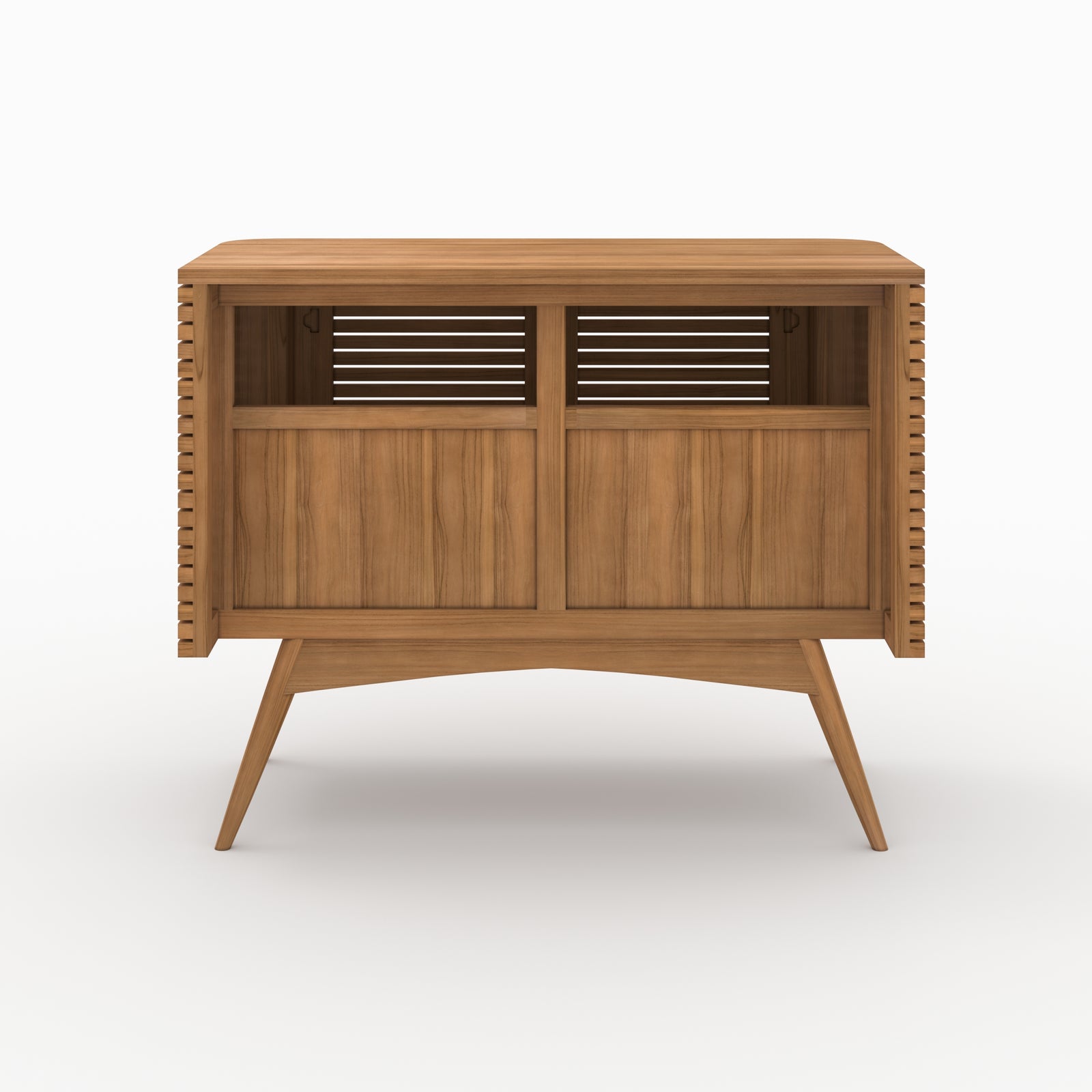 meuble salle de bain auguste bois de teck 100 cm rangement