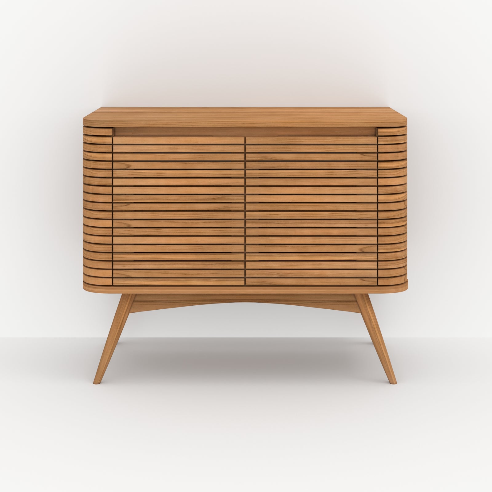 meuble salle de bain auguste en bois de teck 100 cm rangement