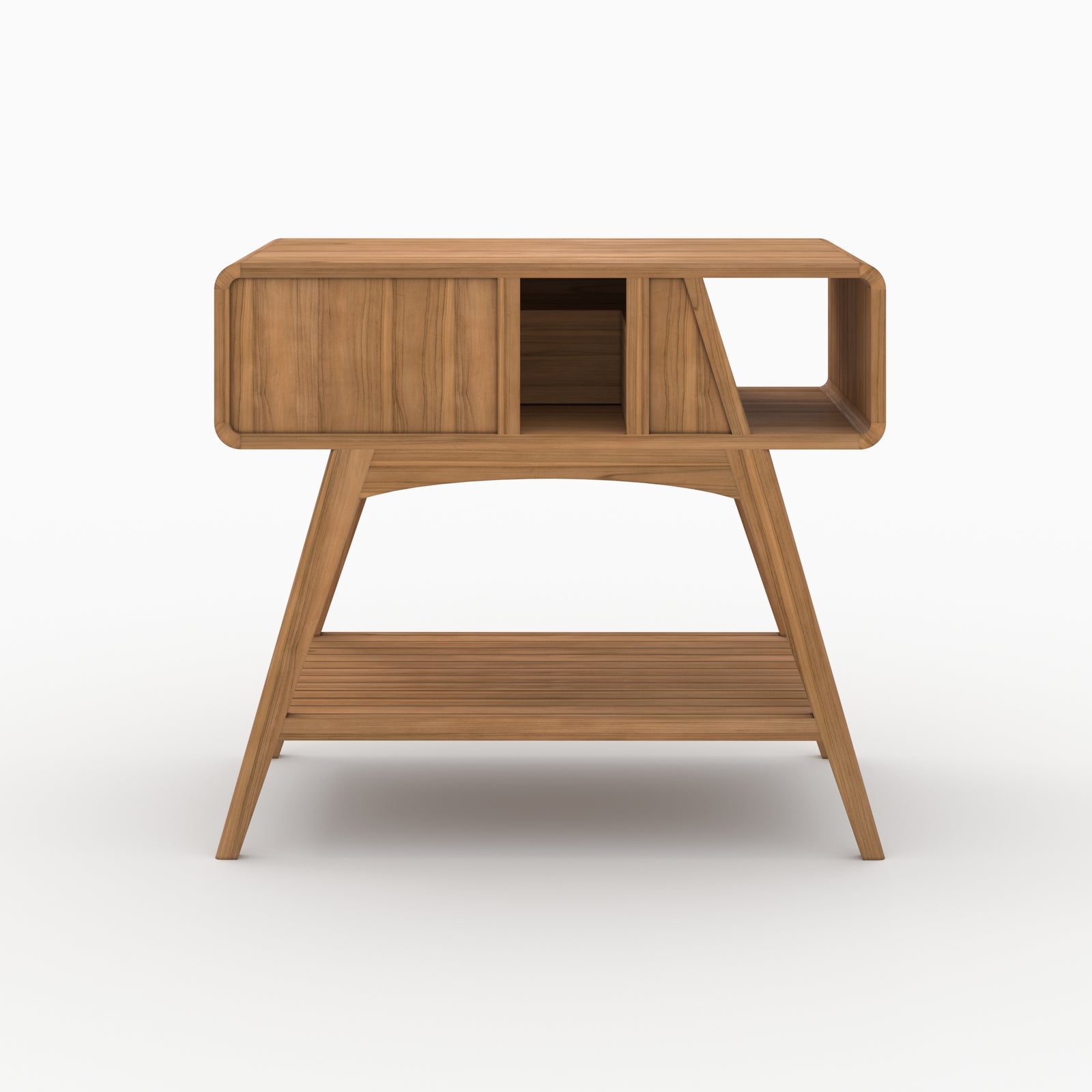 meuble salle de bain kafa teck massif 90 cm