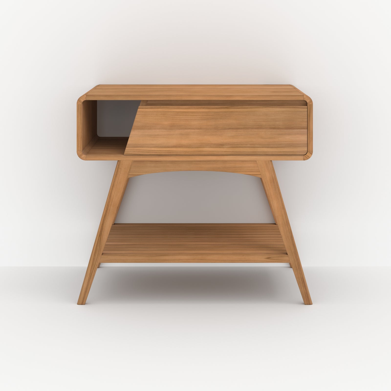 meuble salle de bain kafa teck naturel 90 cm