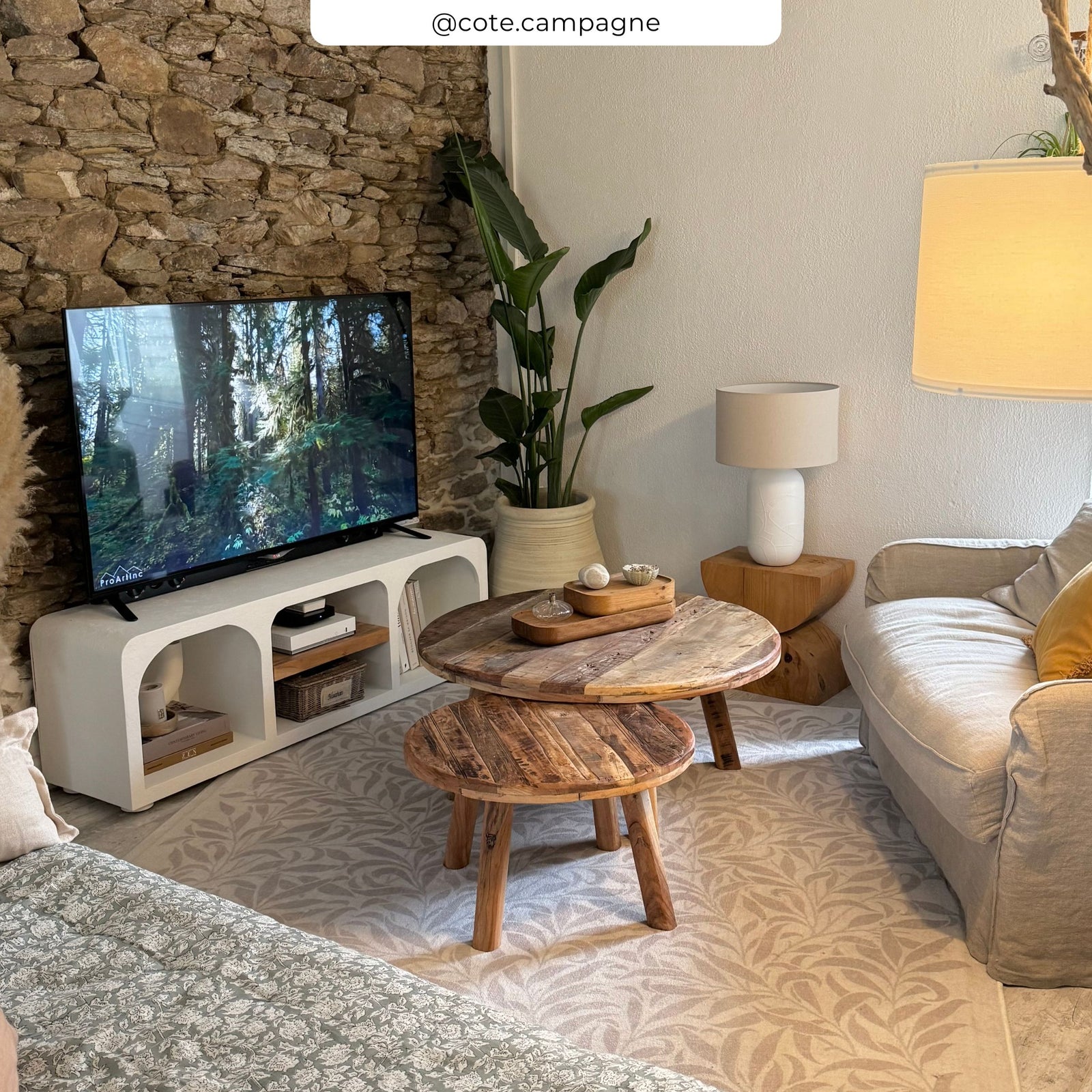 meuble tv beton blanc casse 140 cm fira