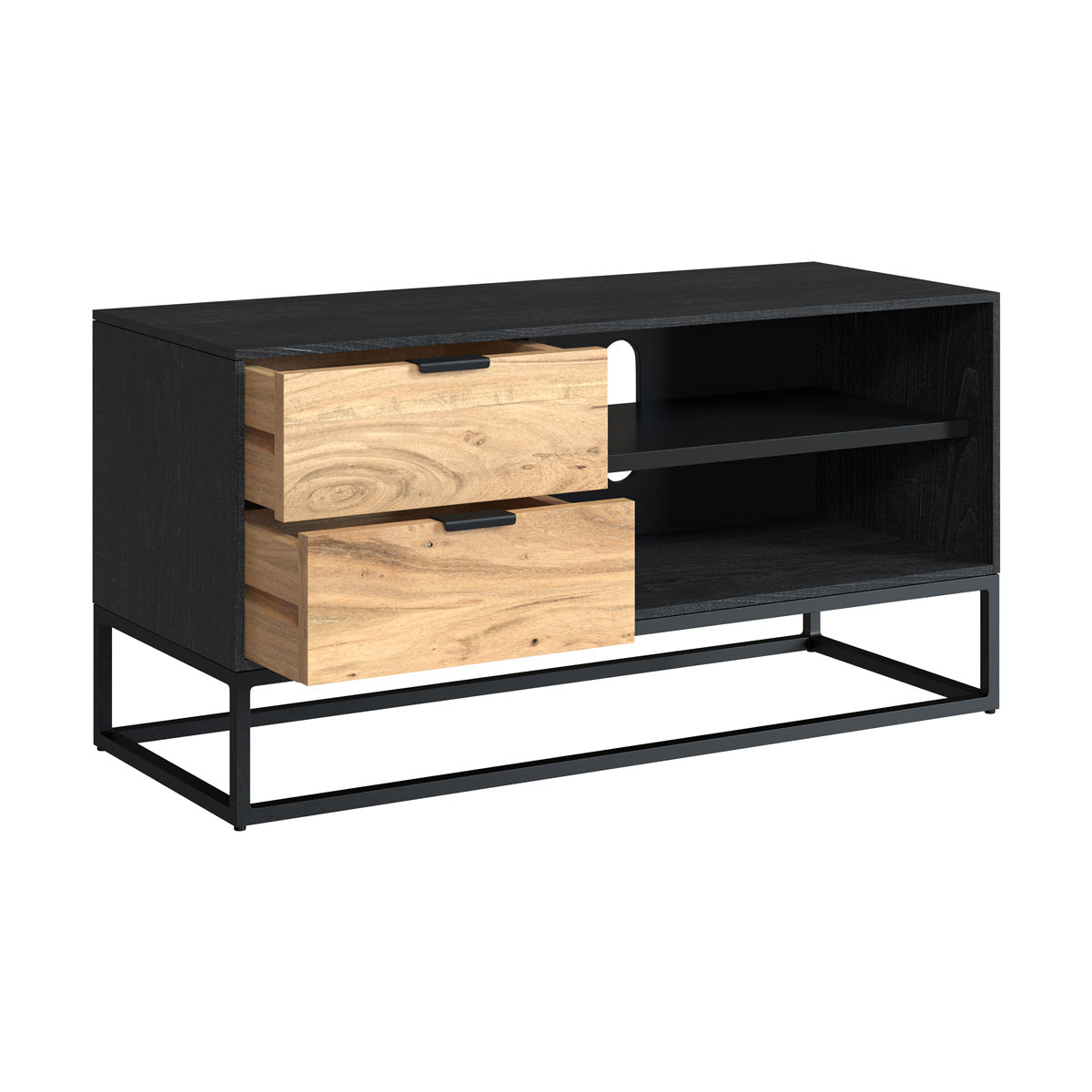 meuble tv en bois d acacia 90 cm jakson