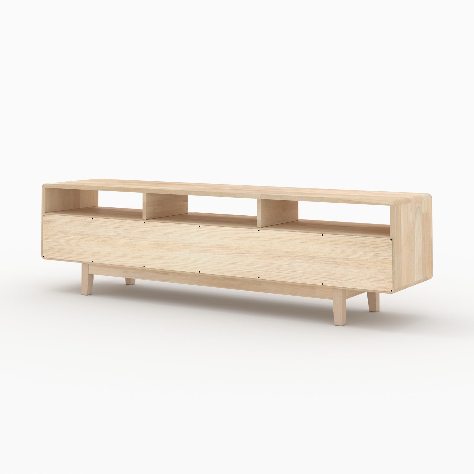 meuble tv gisele en bois d hevea massif rangement