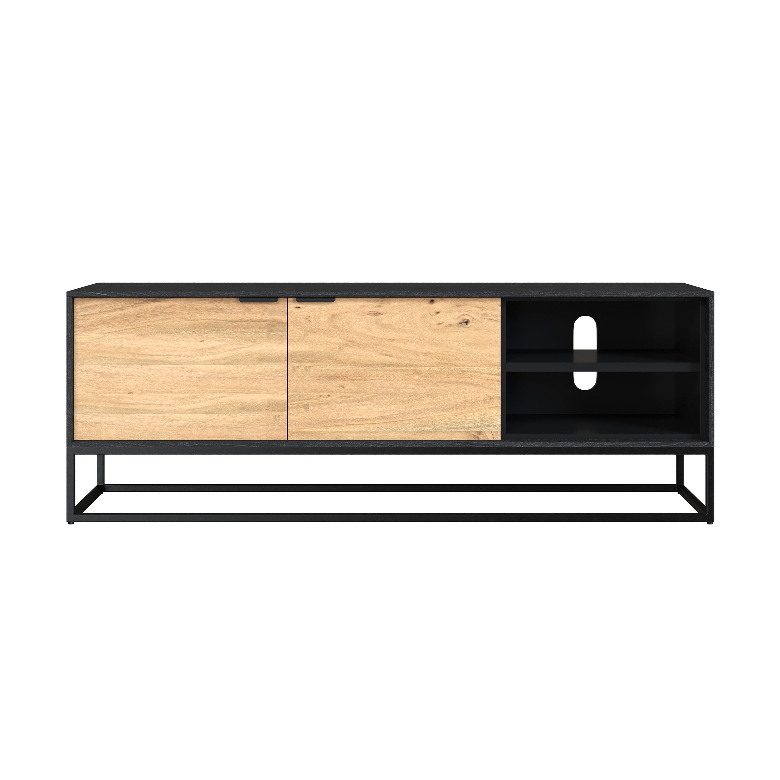 meuble tv jakson en bois acacia pieds metal