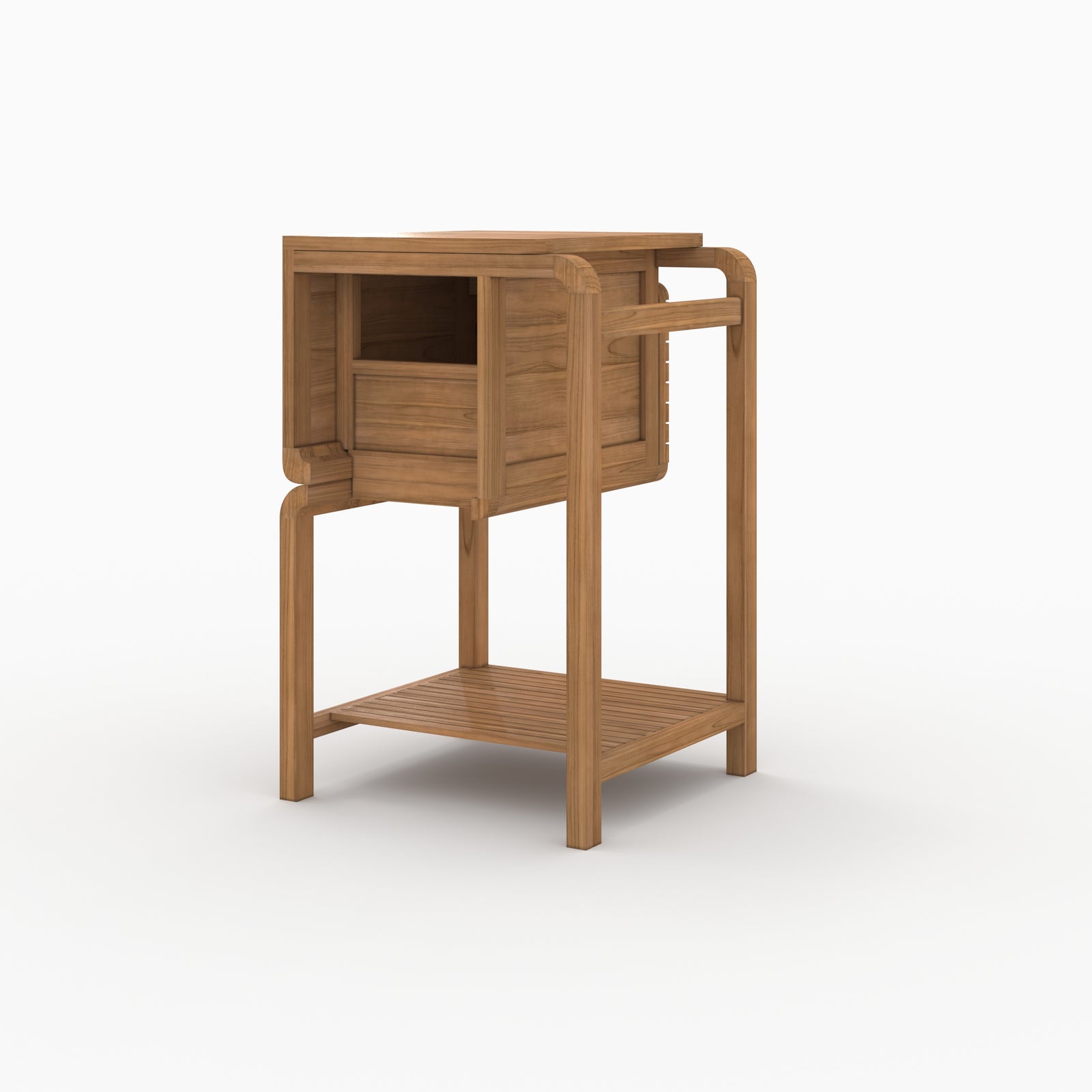 meuble vasque 50 cm en bois de teck