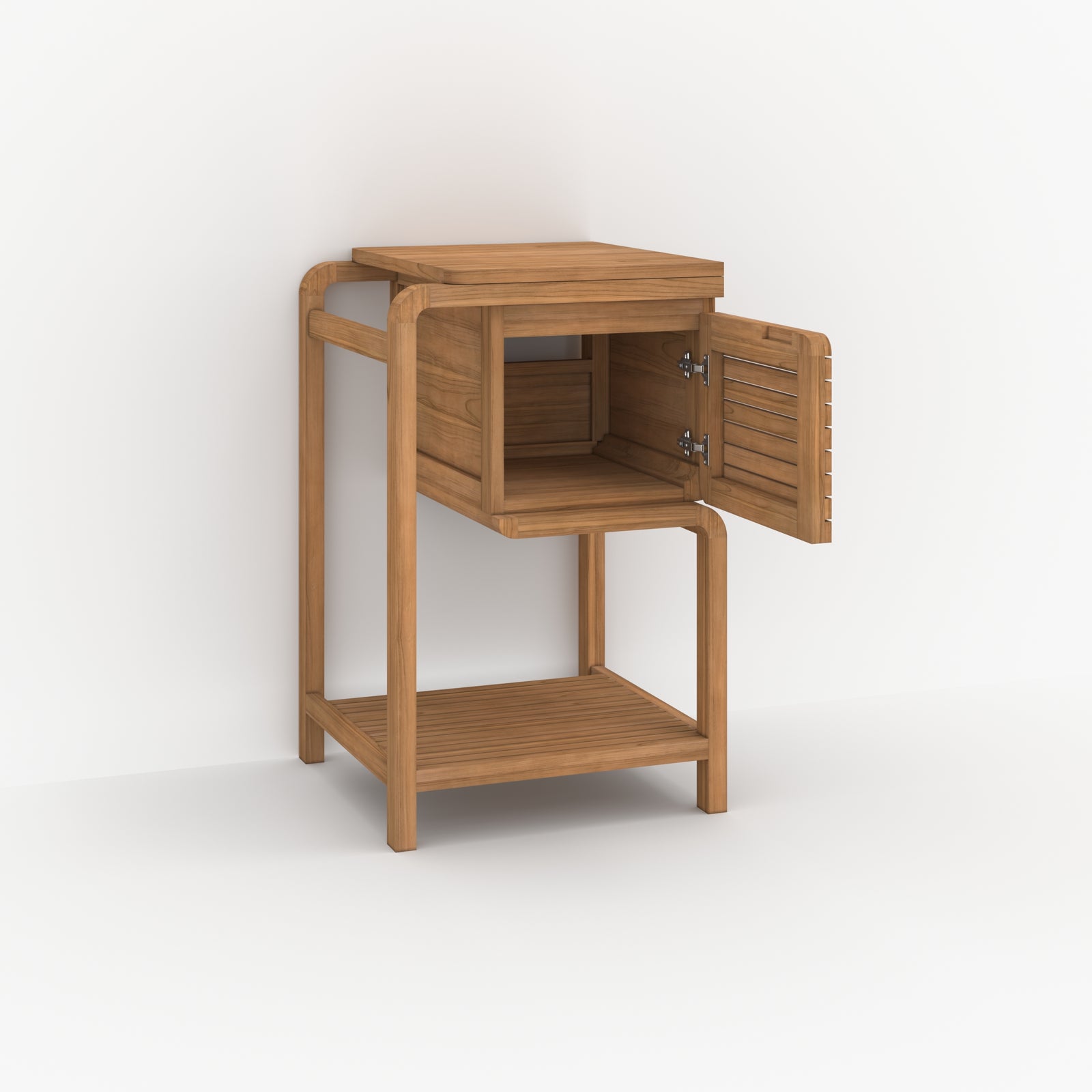 meuble vasque en bois de teck lucette 50 cm